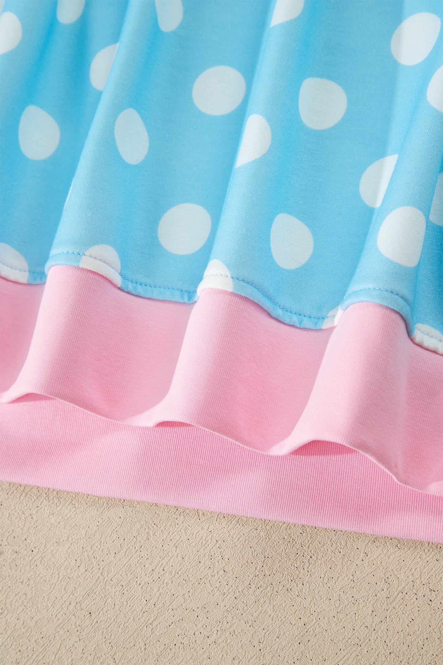 Sky Blue Polka Dot Short Sleeve Top and Pants Set-Two Piece Sets/Pant Sets-[Adult]-[Female]-2022 Online Blue Zone Planet