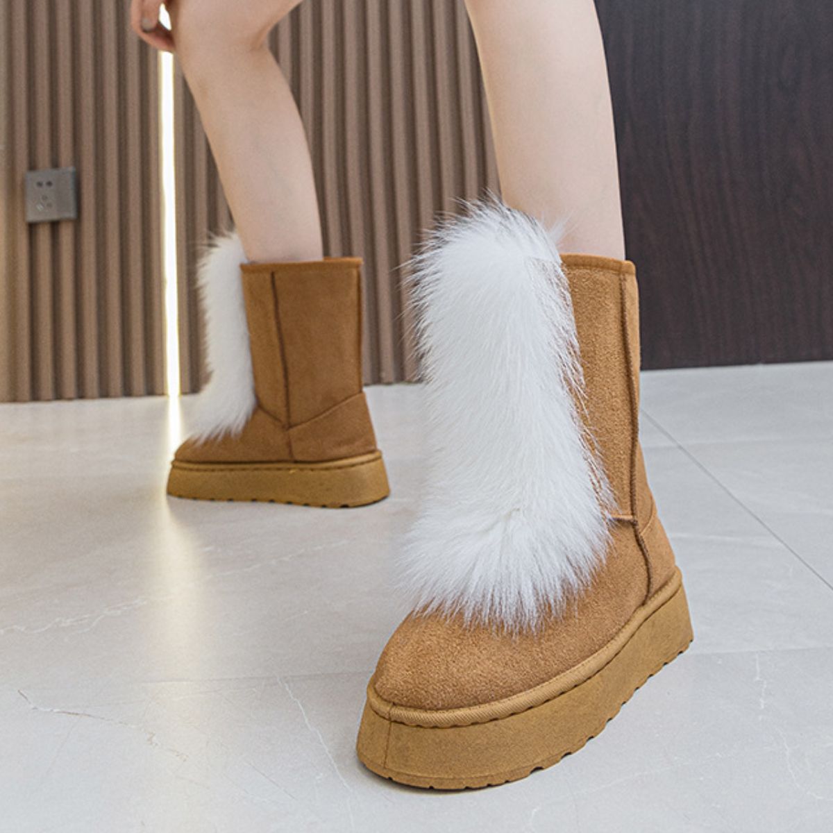 Thermal Suede Platform Boots-SHOES-[Adult]-[Female]-2022 Online Blue Zone Planet