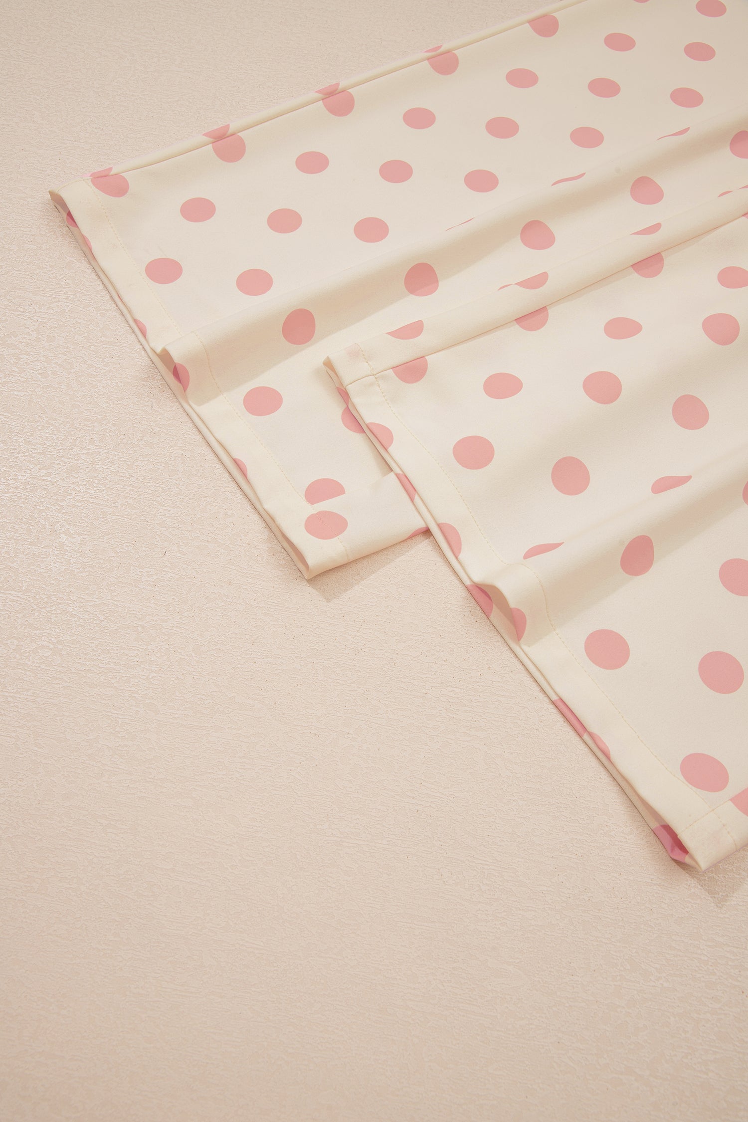 White Polka Dot Print Patched Pocket Loose Pants-Bottoms/Pants & Culotte-[Adult]-[Female]-2022 Online Blue Zone Planet