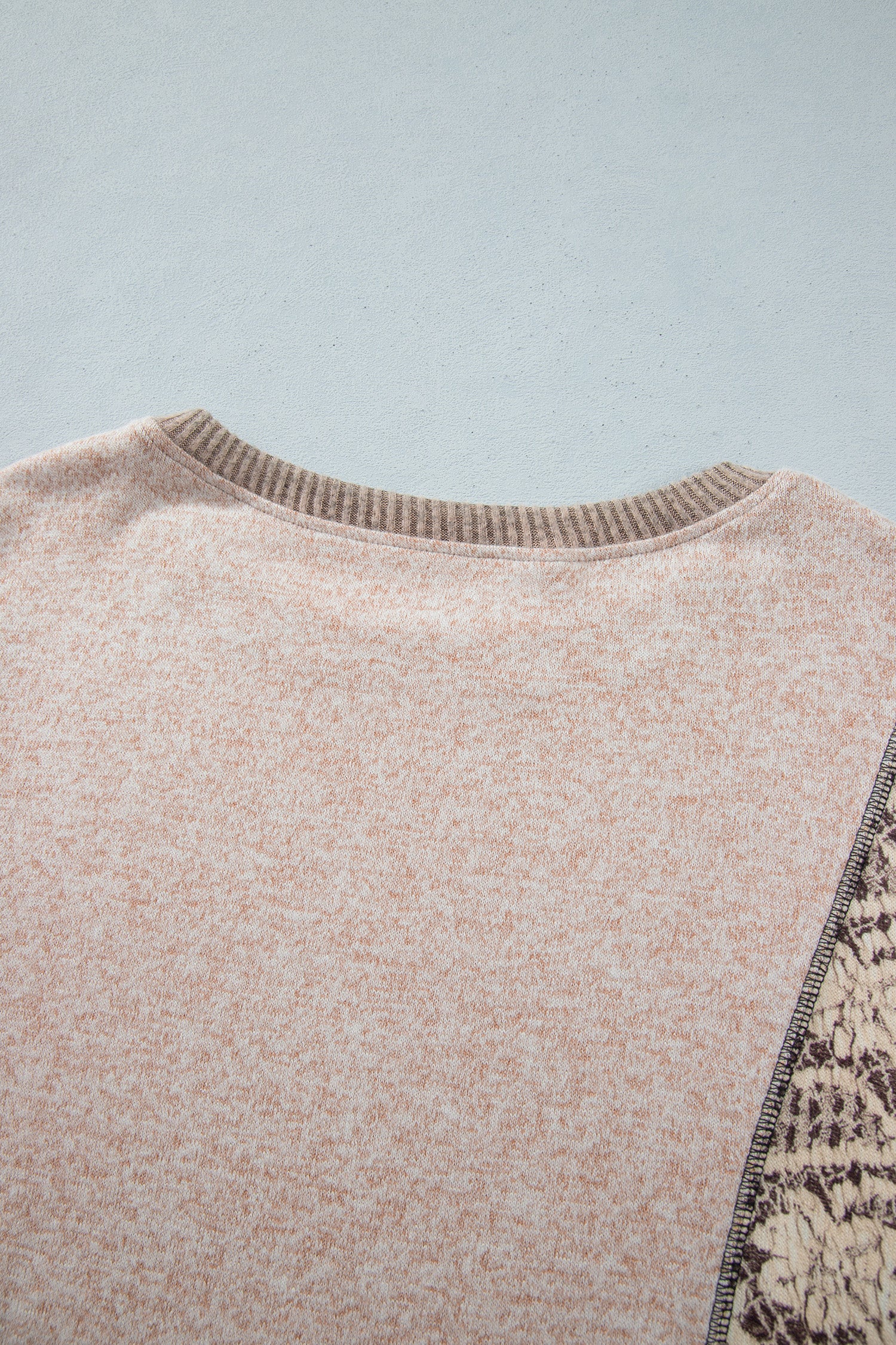 Khaki Floral Print Round Neck Long Sleeve Shift Top-Tops/Long Sleeve Tops-[Adult]-[Female]-2022 Online Blue Zone Planet