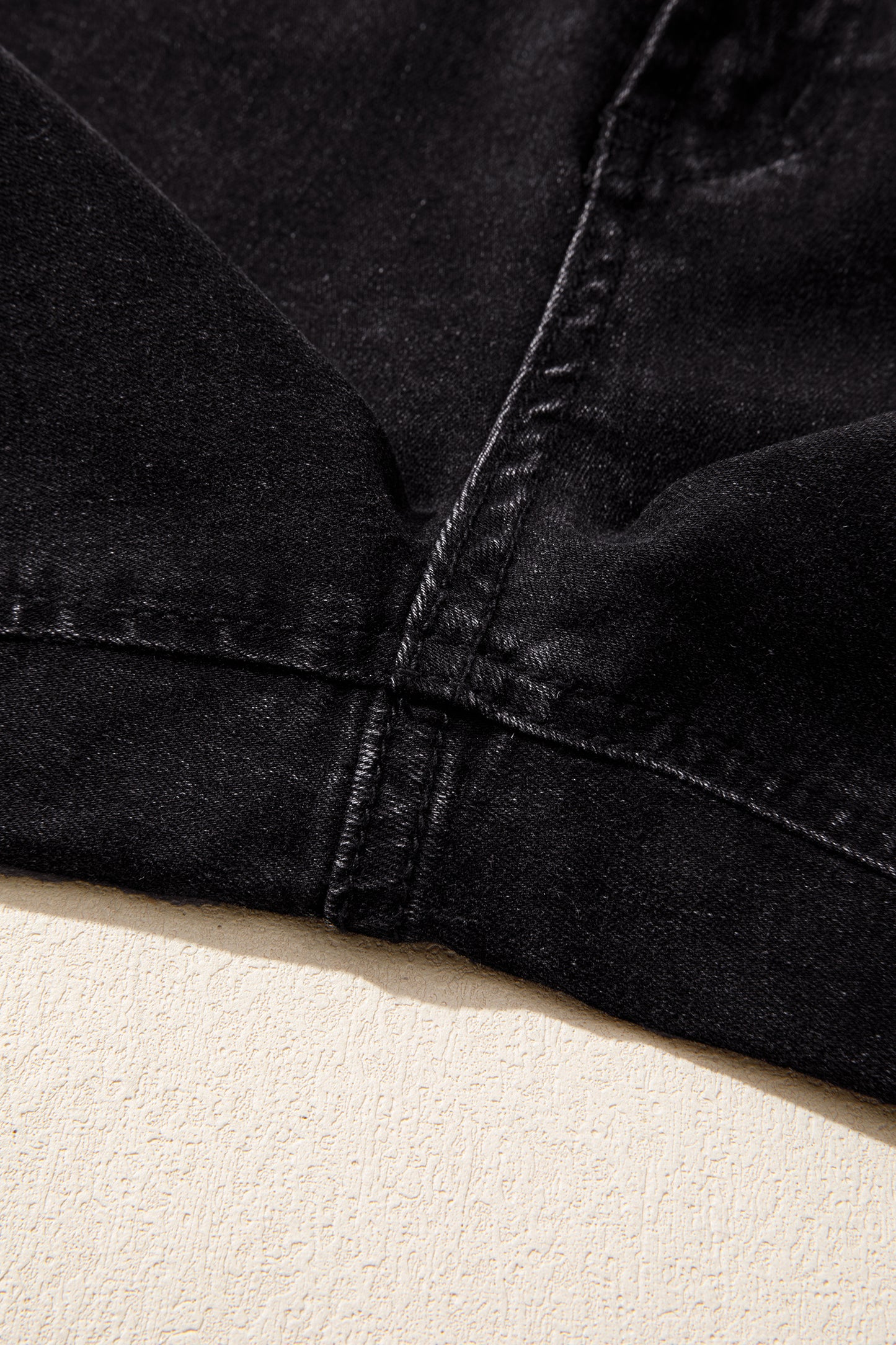 Black Studded Detail Straight Leg Casual Loose Jeans-Bottoms/Jeans-[Adult]-[Female]-2022 Online Blue Zone Planet