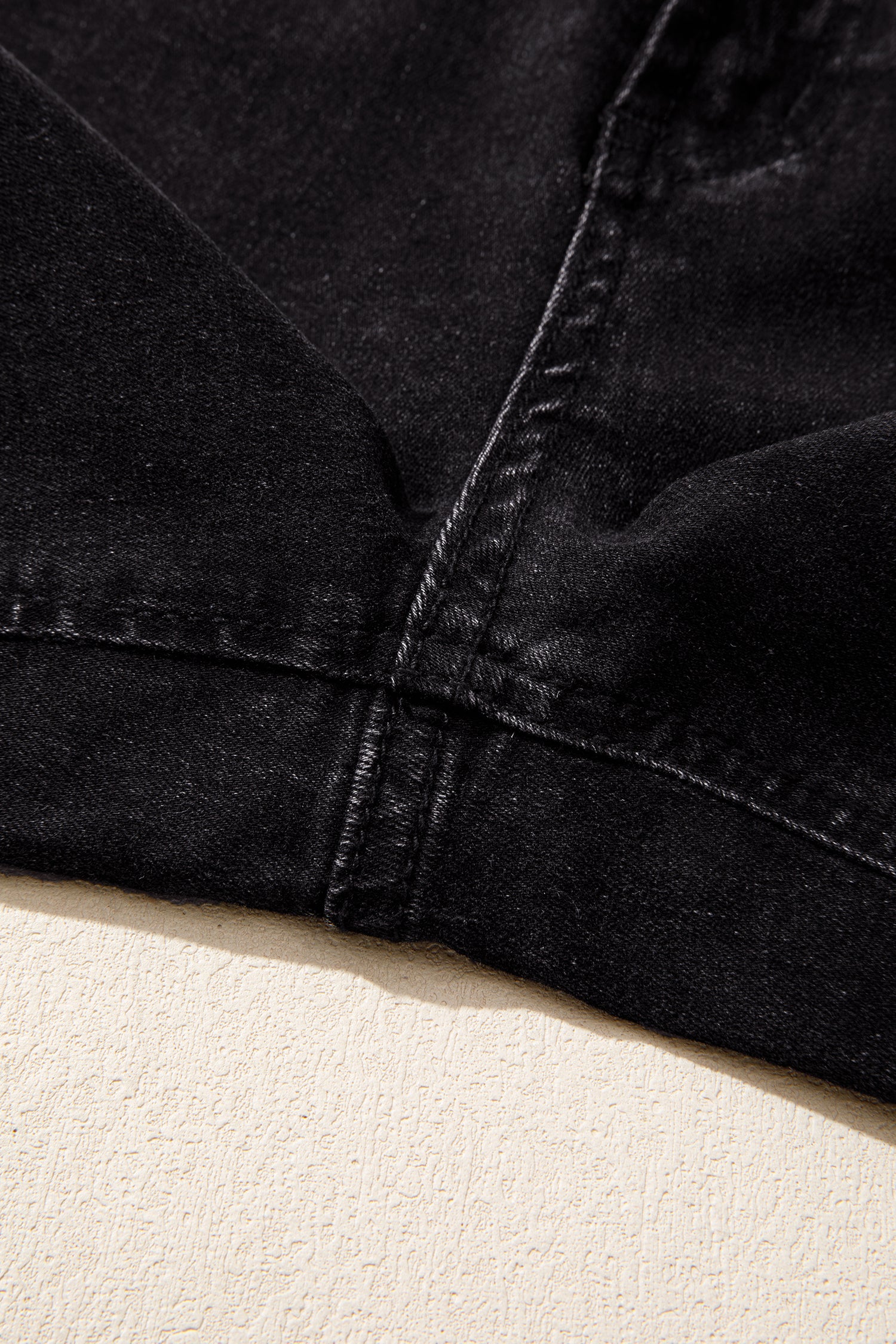 Black Studded Detail Straight Leg Casual Loose Jeans-Bottoms/Jeans-[Adult]-[Female]-2022 Online Blue Zone Planet