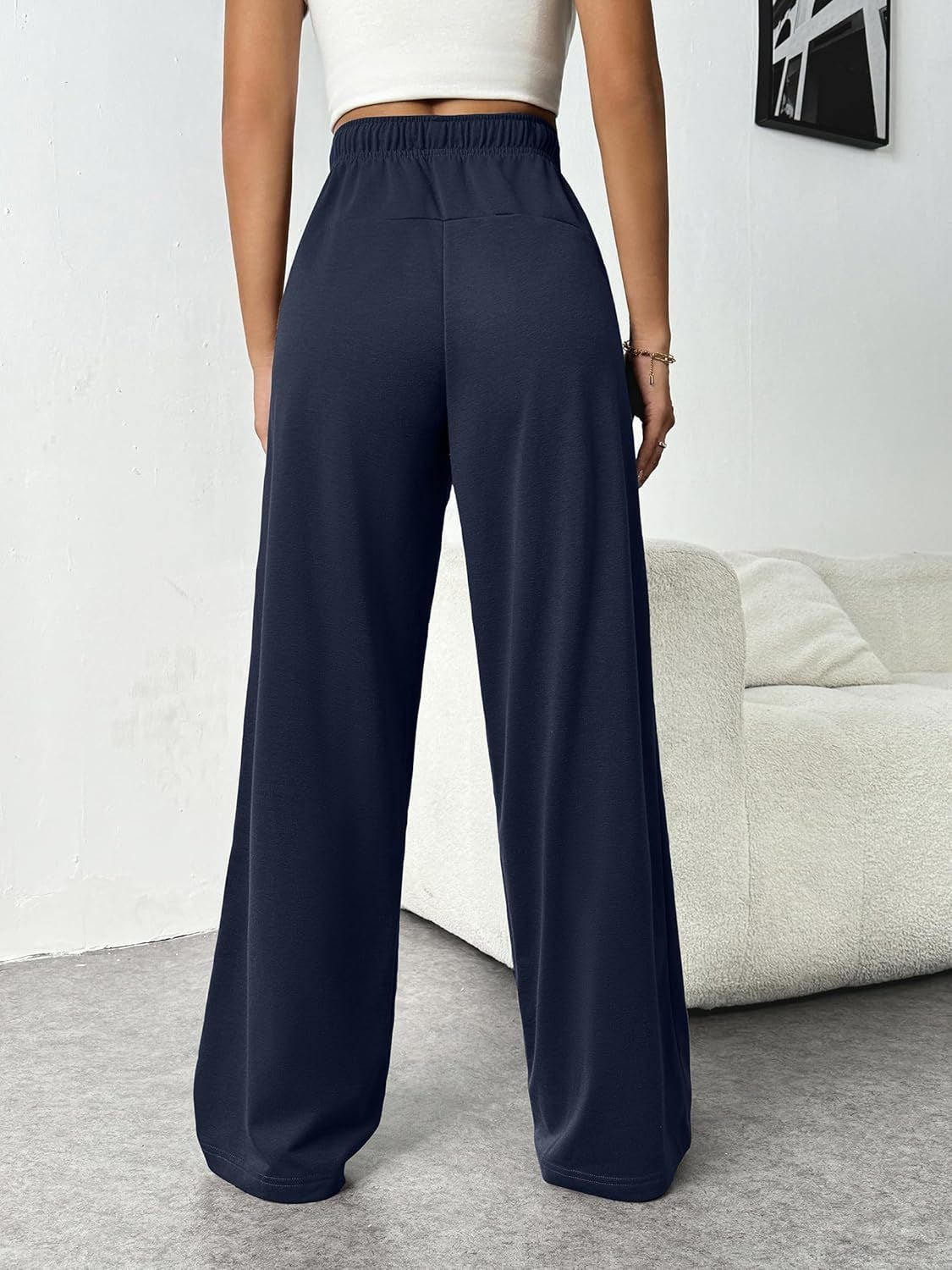 Blue Zone Planet | Drawstring Wide Leg Pants with Pockets-TOPS / DRESSES-[Adult]-[Female]-2022 Online Blue Zone Planet