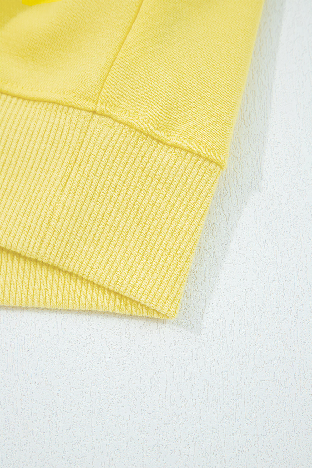 Yellow Cream Drop Shoulder Puff Sleeve Crop Pullover Drawstring Wide Leg Pants Set-Two Piece Sets/Pant Sets-[Adult]-[Female]-2022 Online Blue Zone Planet