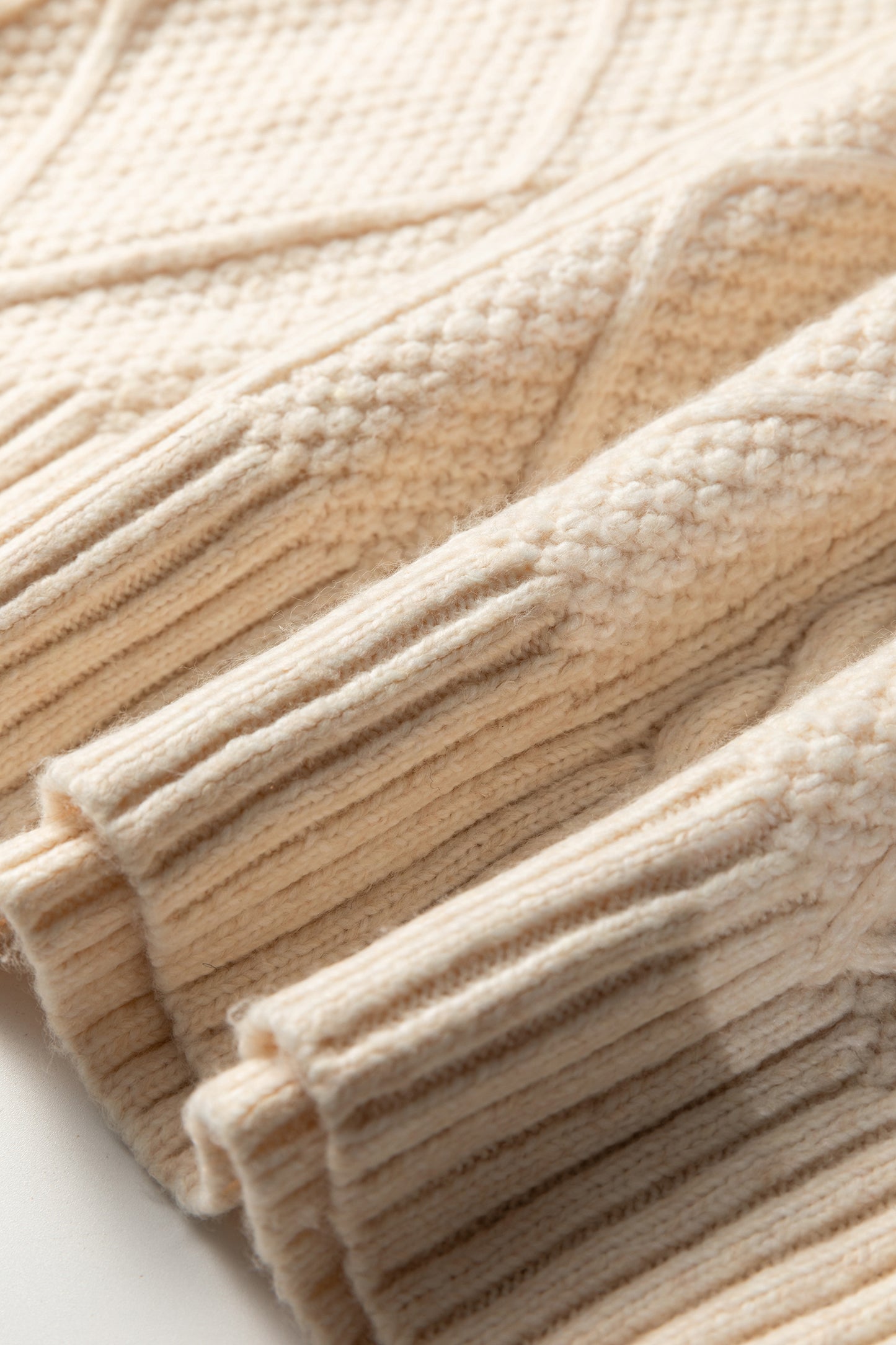 Oatmeal Cable Knit Drop Shoulder Loose Fit Sweater Dress-TOPS / DRESSES-[Adult]-[Female]-2022 Online Blue Zone Planet