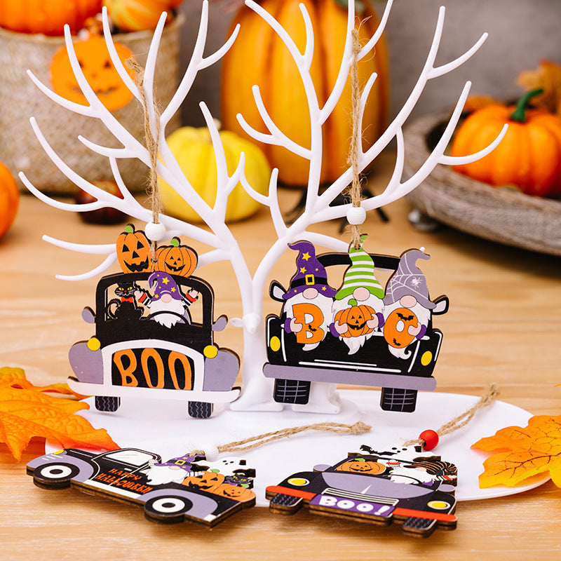 4-Piece Halloween Element Car-Shape Hanging Widgets BLUE ZONE PLANET