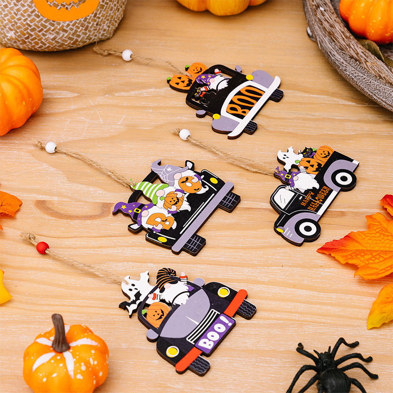 4-Piece Halloween Element Car-Shape Hanging Widgets BLUE ZONE PLANET