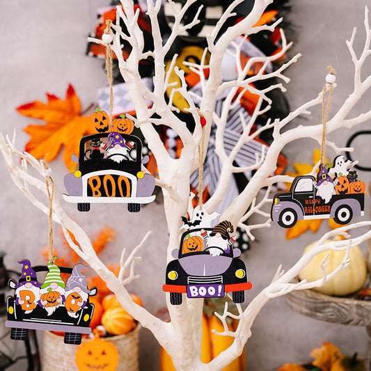 4-Piece Halloween Element Car-Shape Hanging Widgets BLUE ZONE PLANET