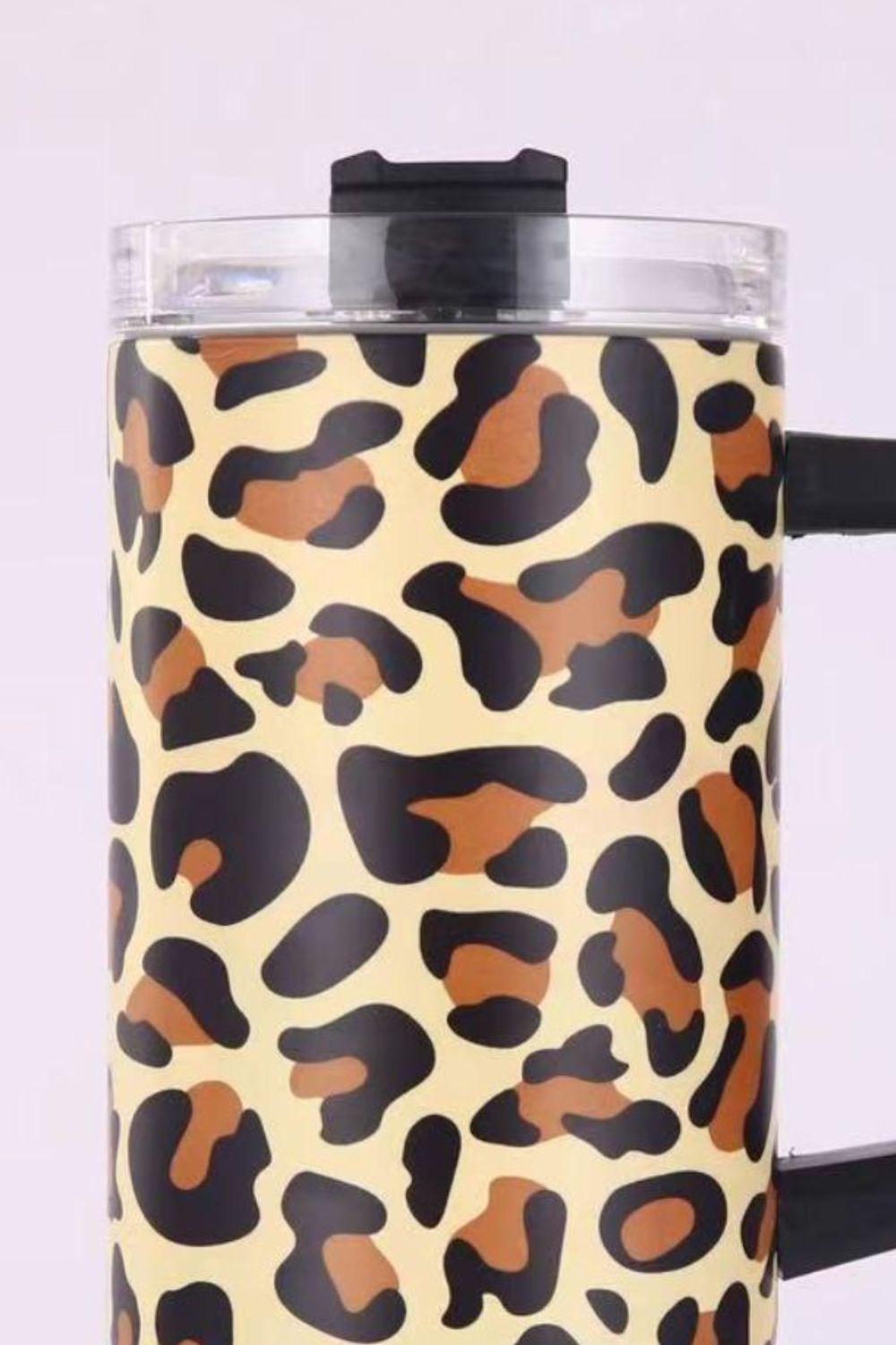 40 Oz Leopard Print Stainless Steel Tumbler BLUE ZONE PLANET