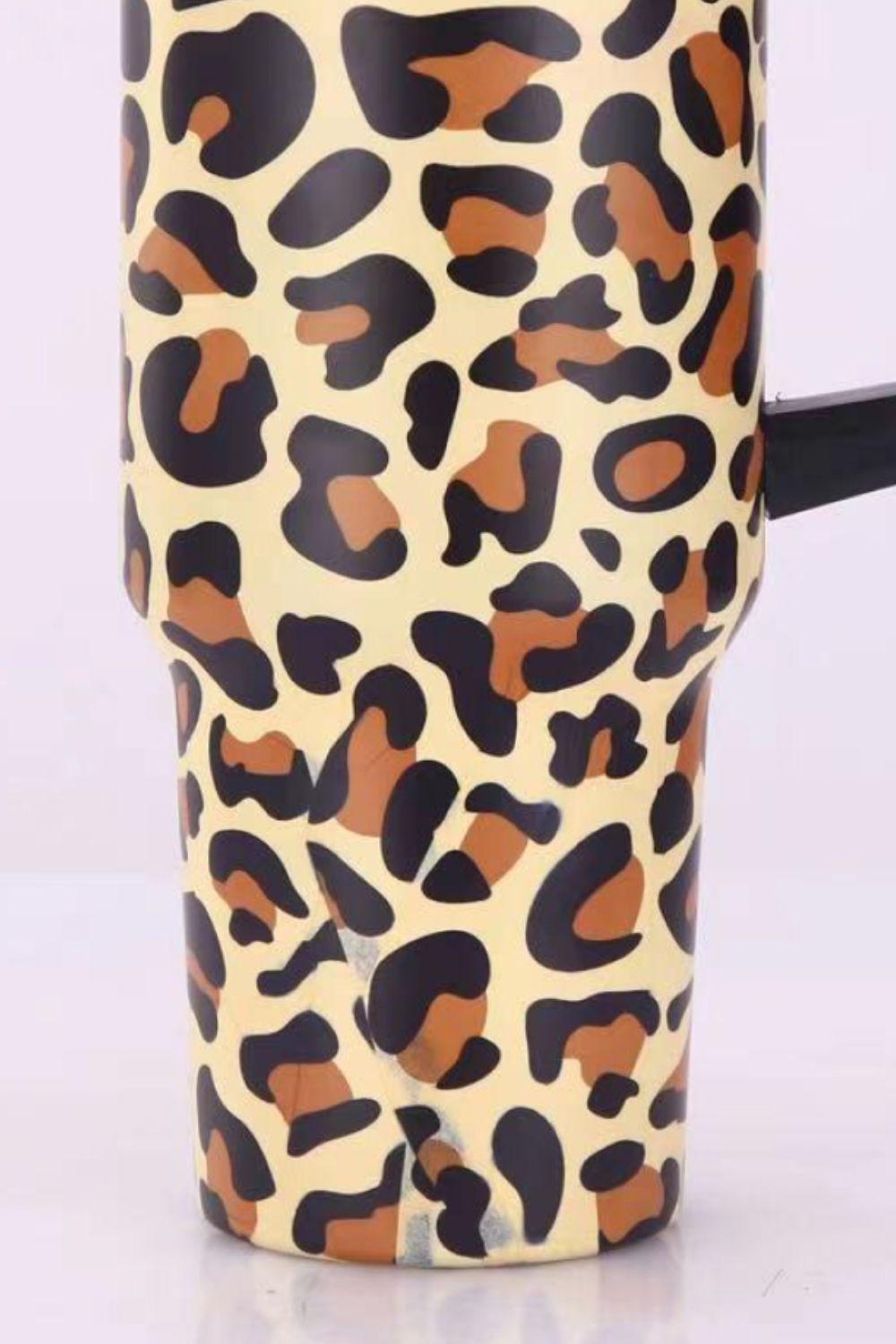 40 Oz Leopard Print Stainless Steel Tumbler BLUE ZONE PLANET