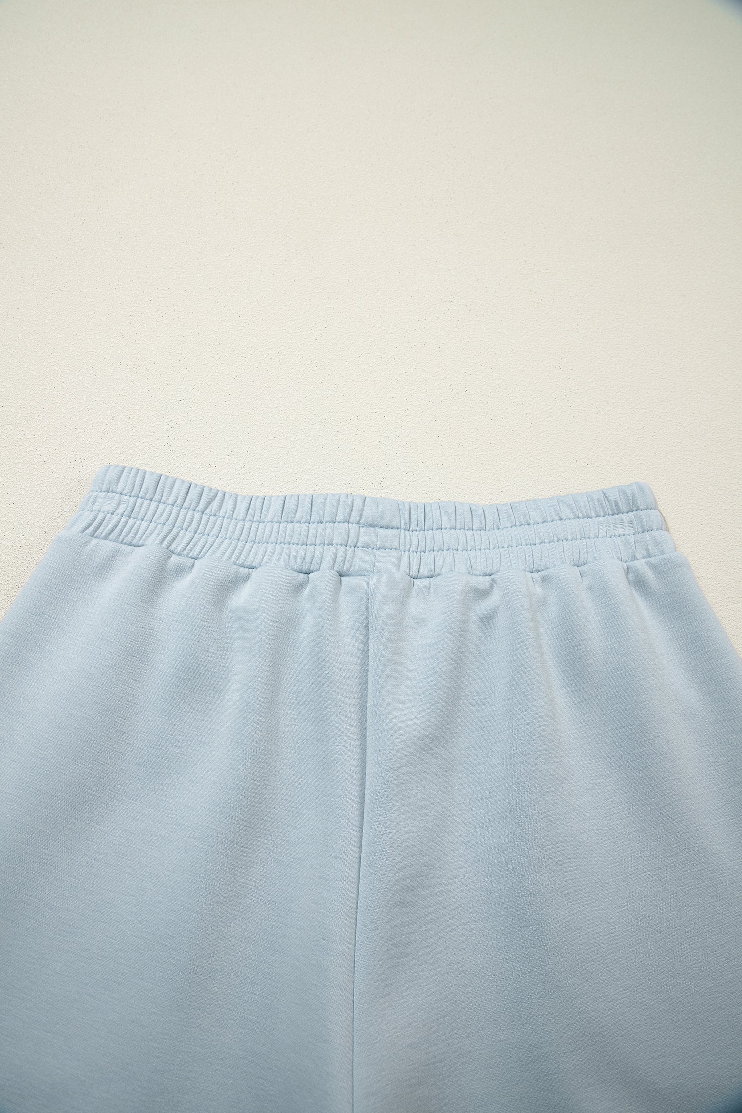 Beau Blue Half Zip Polo Tee Casual Pant Set-Two Piece Sets/Pant Sets-[Adult]-[Female]-2022 Online Blue Zone Planet