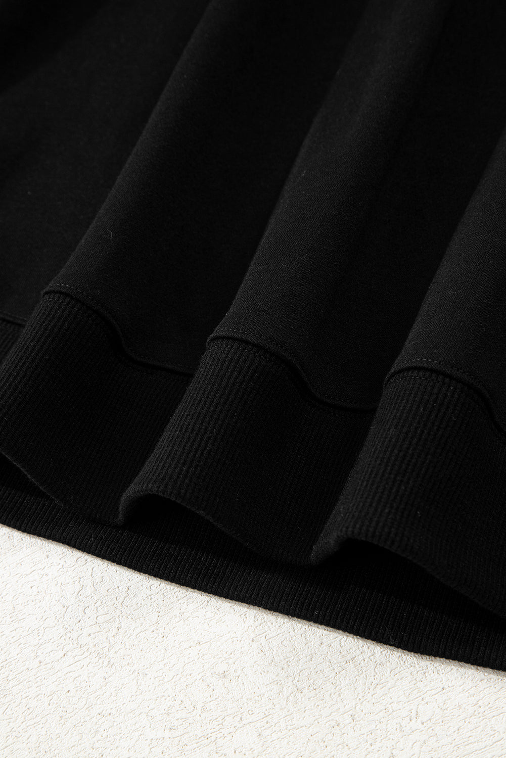 Black Varsity Striped Sleeve Drop Shoulder Sweatshirt and Short Set-Two Piece Sets/Short Sets-[Adult]-[Female]-2022 Online Blue Zone Planet