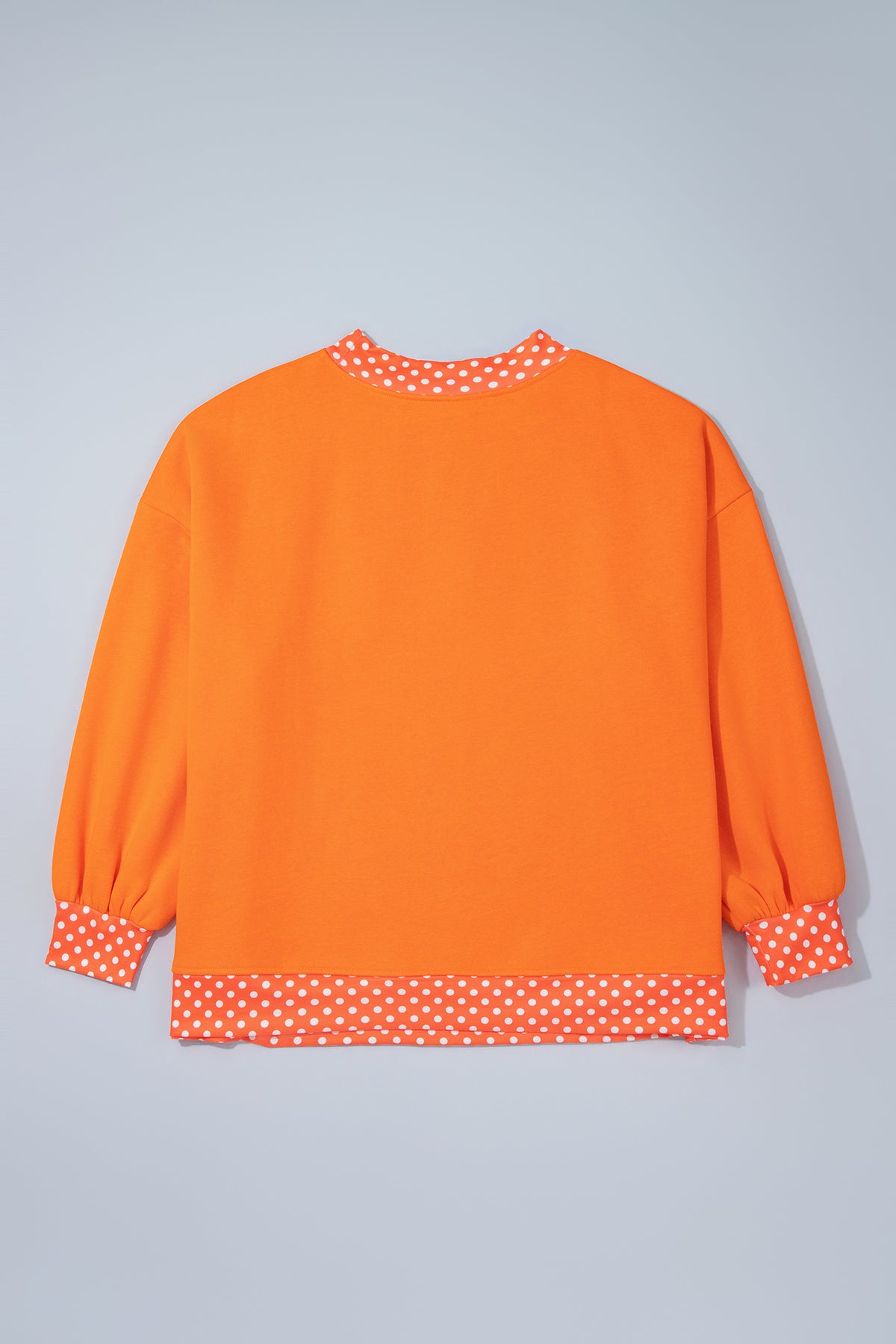 Fiery Red Casual Polka Dot Patchwork Letter Graphic Plus Size Sweatshirt-Plus Size/Plus Size Sweatshirts & Hoodies-[Adult]-[Female]-2022 Online Blue Zone Planet