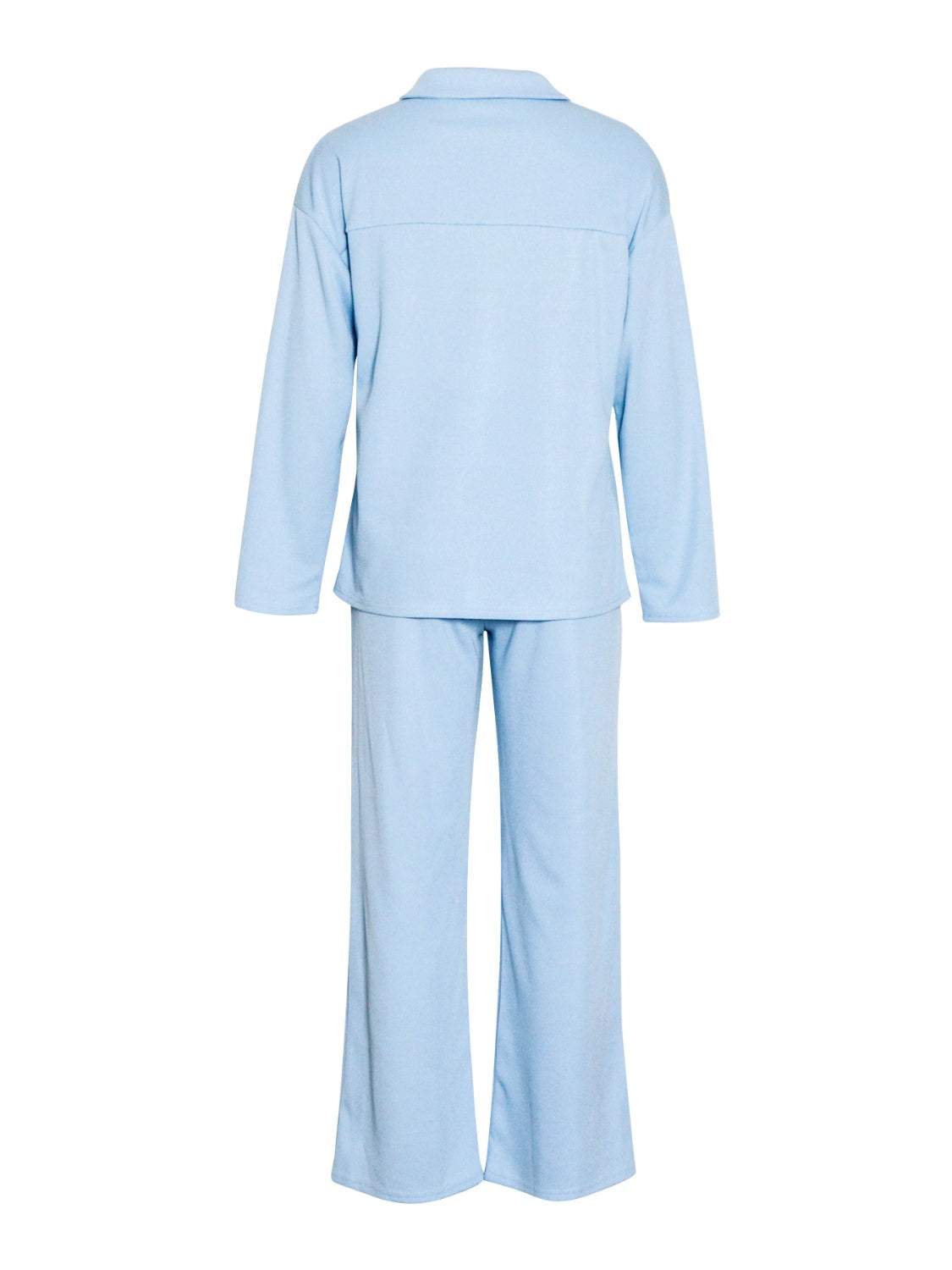 Collared Neck Long Sleeve Top and Drawstring Pants Set-TOPS / DRESSES-[Adult]-[Female]-2022 Online Blue Zone Planet