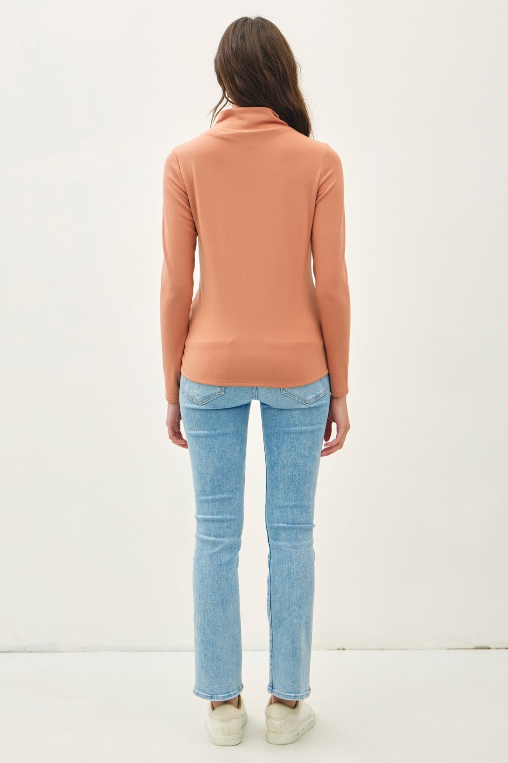 Blue Zone Planet | Be Cool Mock Neck Long Sleeve T-Shirt-TOPS / DRESSES-[Adult]-[Female]-2022 Online Blue Zone Planet