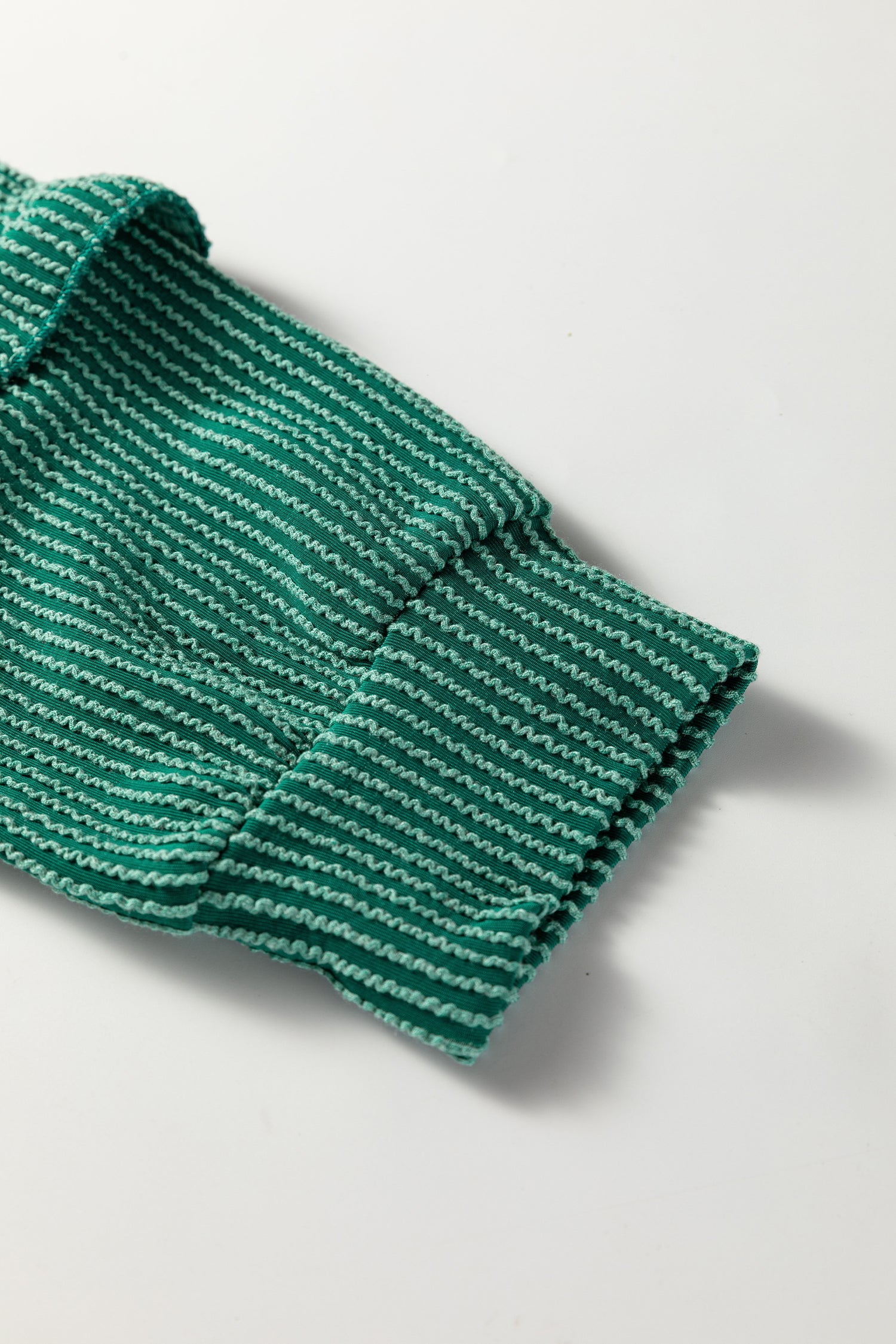 Evergreen Twisted Ribbed Tiered Ruffles Long Sleeve Pullover Top-Tops/Long Sleeve Tops-[Adult]-[Female]-2022 Online Blue Zone Planet