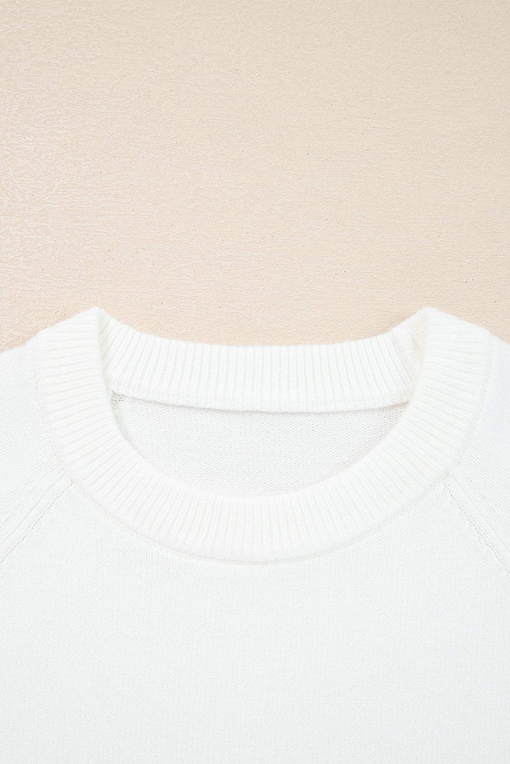 White Merry Letter Pattern Christmas Raglan Sleeve Sweater-TOPS / DRESSES-[Adult]-[Female]-2022 Online Blue Zone Planet