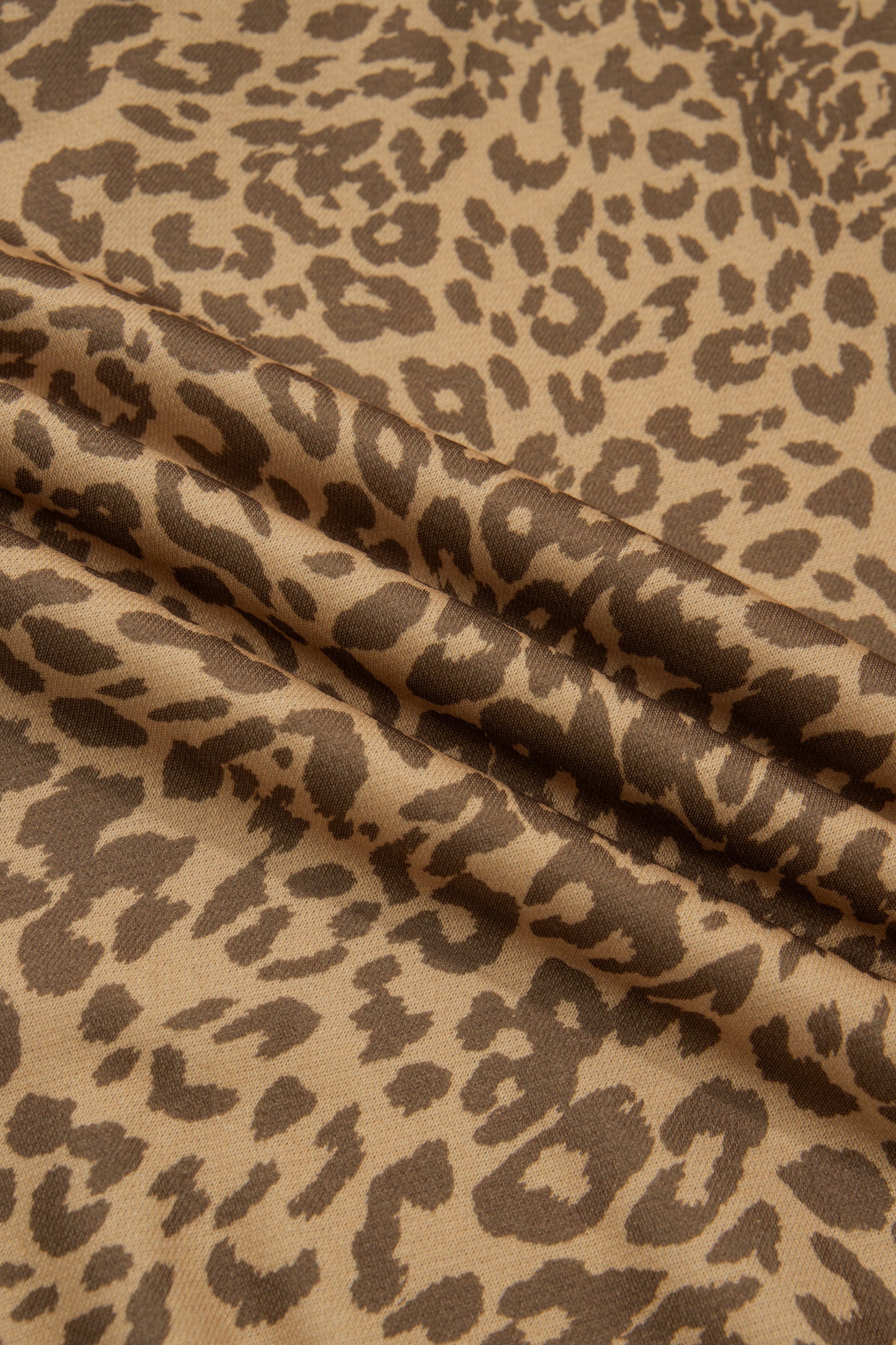 Khaki Plus Size Leopard Print Western Star Patched Jogger Pants-Plus Size/Plus Size Bottoms-[Adult]-[Female]-2022 Online Blue Zone Planet