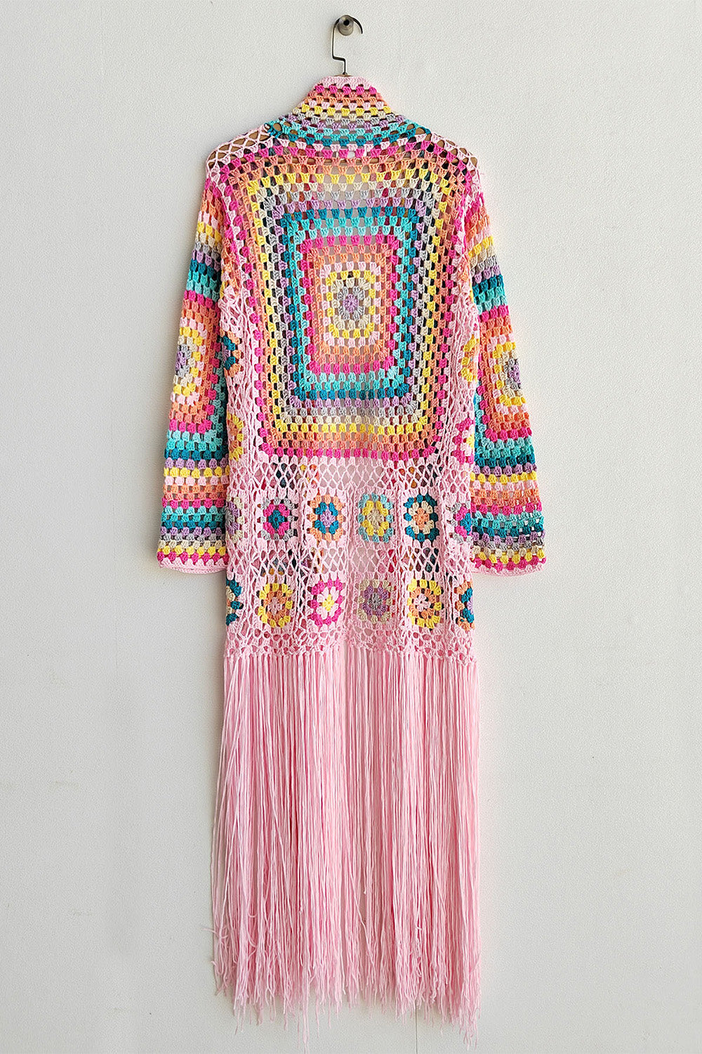 Fringe Tied Long Sleeve Cardigan-TOPS / DRESSES-[Adult]-[Female]-2022 Online Blue Zone Planet