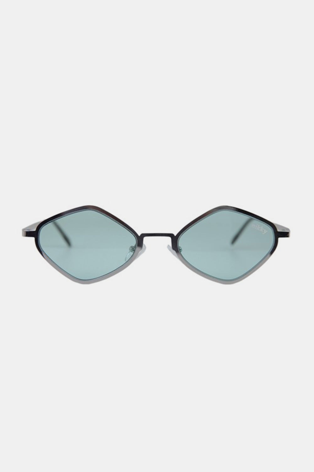 Nicole Lee USA Metal Frame Geometric Sunglasses-HANDBAGS-[Adult]-[Female]-Blue-One Size-2022 Online Blue Zone Planet