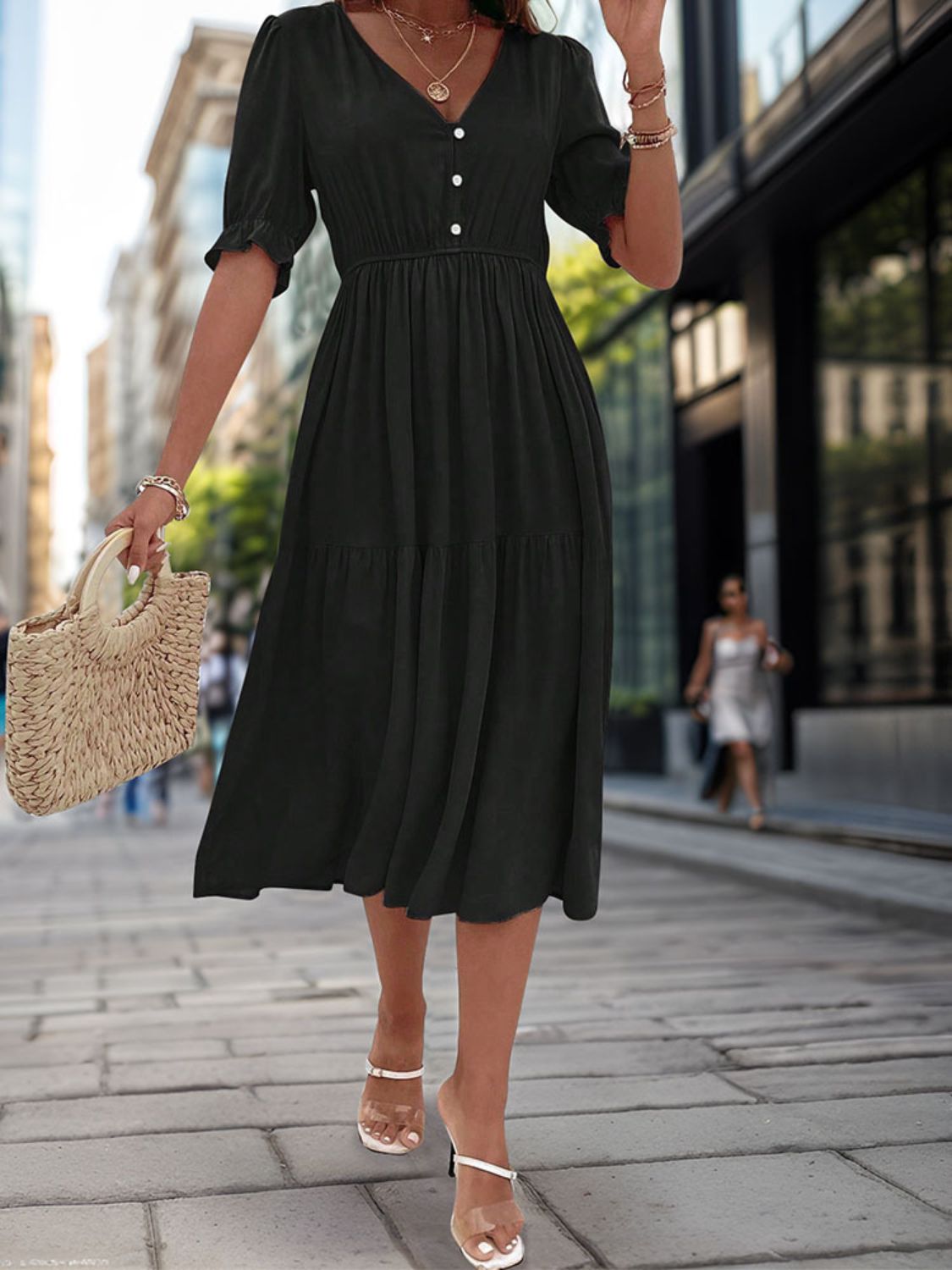 knee length dresses for ladies Luisa Teal Sparkly Long Sleeve Ruched Bodycon Midi Dress – Get That Trend