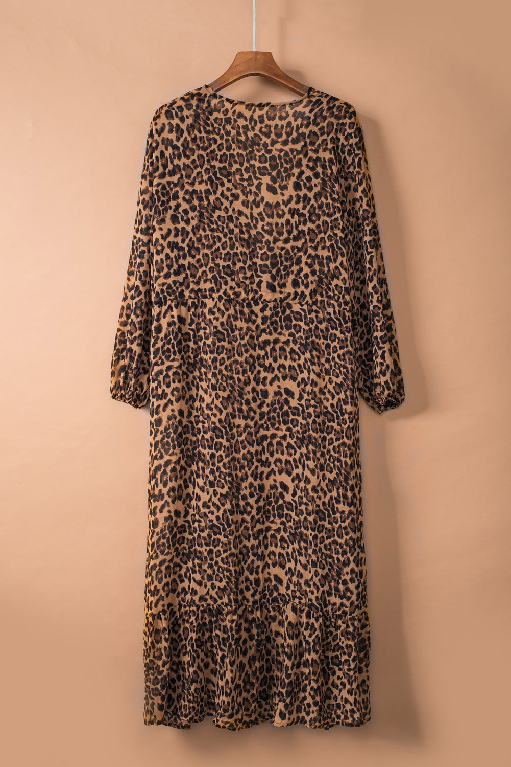 Leopard Open Front Long Sleeve Cover Up-TOPS / DRESSES-[Adult]-[Female]-2022 Online Blue Zone Planet