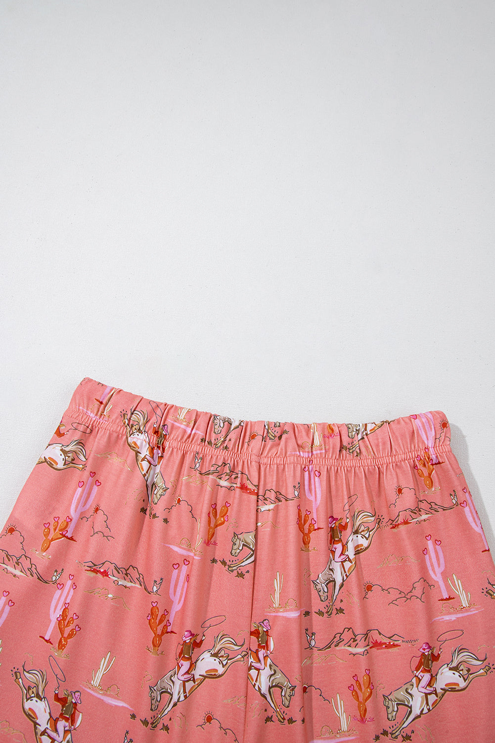 Blossom Cowgirl Country Print Pajamas Set-Loungewear & Sleepwear/Sleepwear-[Adult]-[Female]-2022 Online Blue Zone Planet