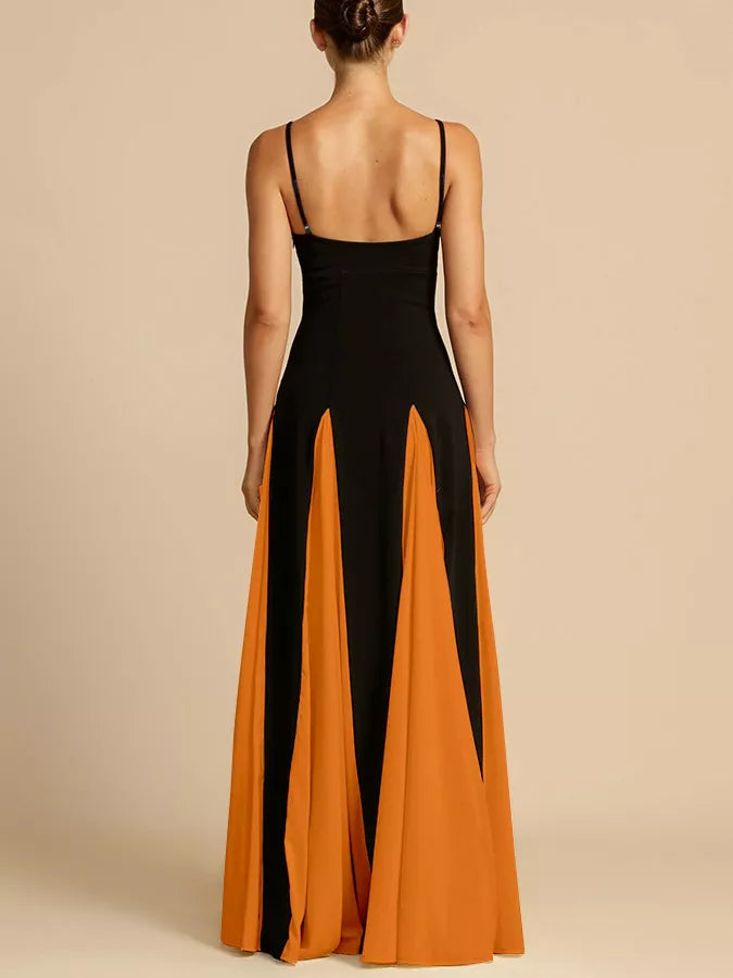 Linda's Two-Tone Flowing Maxi Dress – Blue Zone Planet