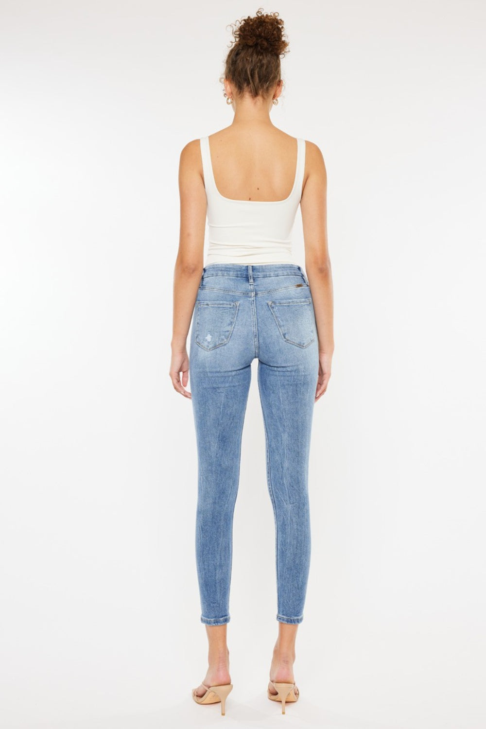 Blue Zone Planet | Kancan High Waist Cat's Whiskers Skinny Jeans-BOTTOMS SIZES SMALL MEDIUM LARGE-[Adult]-[Female]-2022 Online Blue Zone Planet