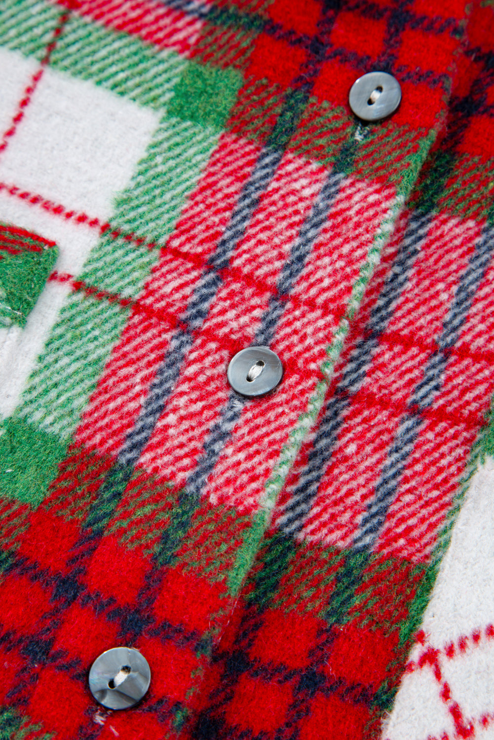 Red Christmas Plaid Casual Flannel Shacket-Outerwear/Plaid Shackets-[Adult]-[Female]-2022 Online Blue Zone Planet
