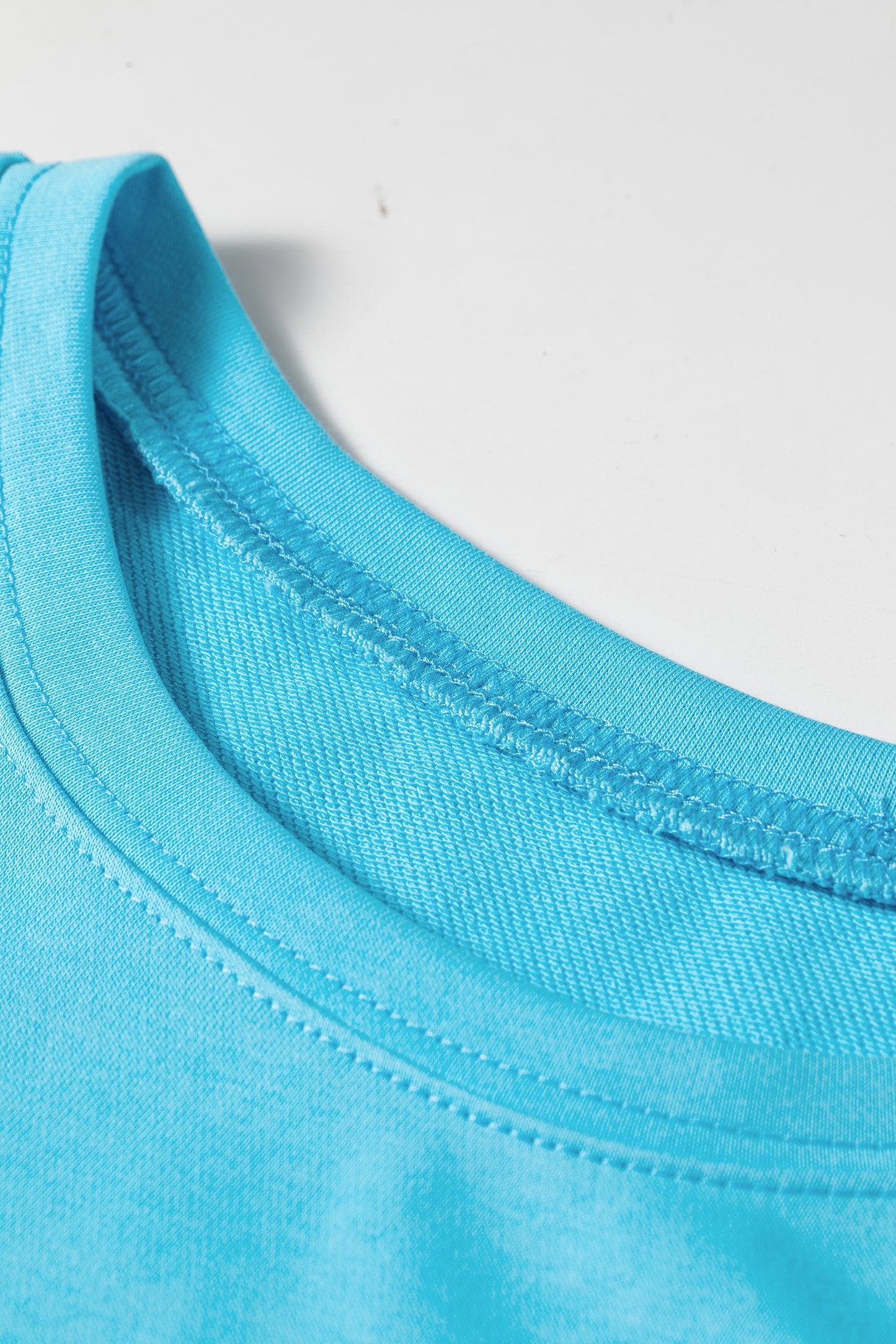 Light Blue Drop Shoulder Loose Casual T Shirt Mini Dress-TOPS / DRESSES-[Adult]-[Female]-2022 Online Blue Zone Planet