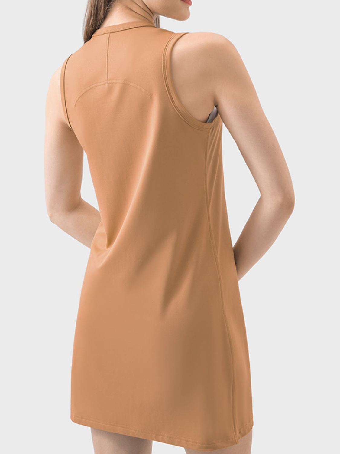 Round Neck Sleeveless Active Dress-TOPS / DRESSES-[Adult]-[Female]-2022 Online Blue Zone Planet