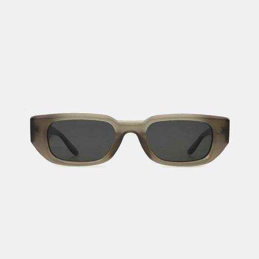 Polycarbonate Frame Rectangle Sunglasses-SUN GLASSES-[Adult]-[Female]-Taupe-One Size-2022 Online Blue Zone Planet