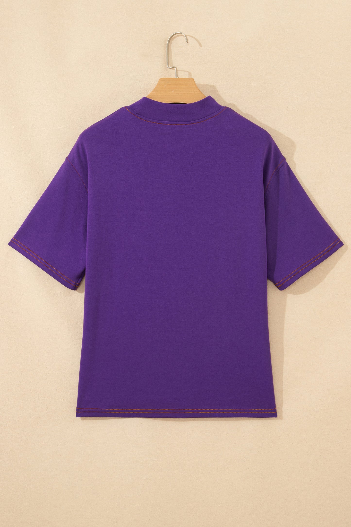 Light Grey Reversible Contrast-Stitched T-Shirt-Tops/Tops & Tees-[Adult]-[Female]-2022 Online Blue Zone Planet