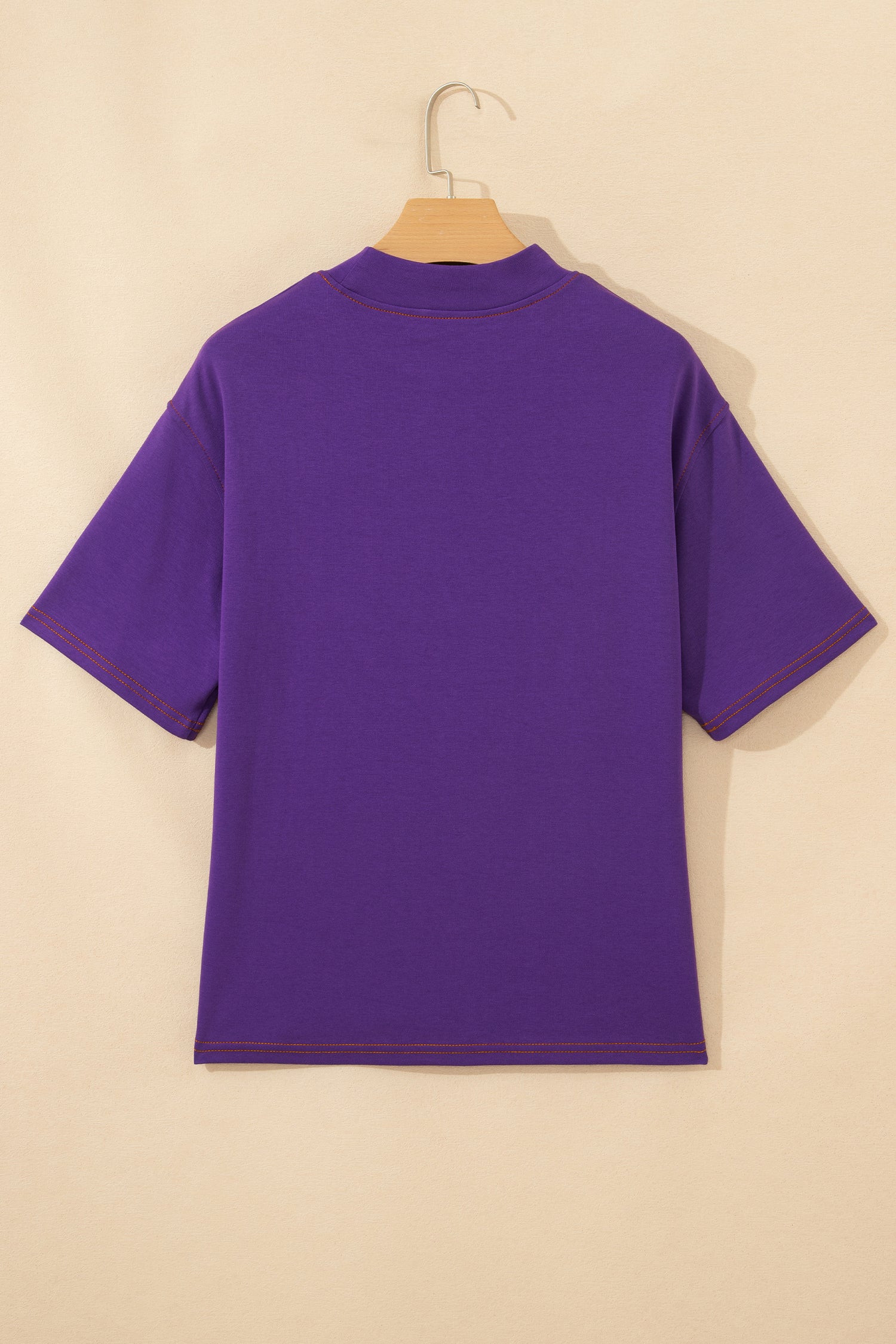 Light Grey Reversible Contrast-Stitched T-Shirt-Tops/Tops & Tees-[Adult]-[Female]-2022 Online Blue Zone Planet