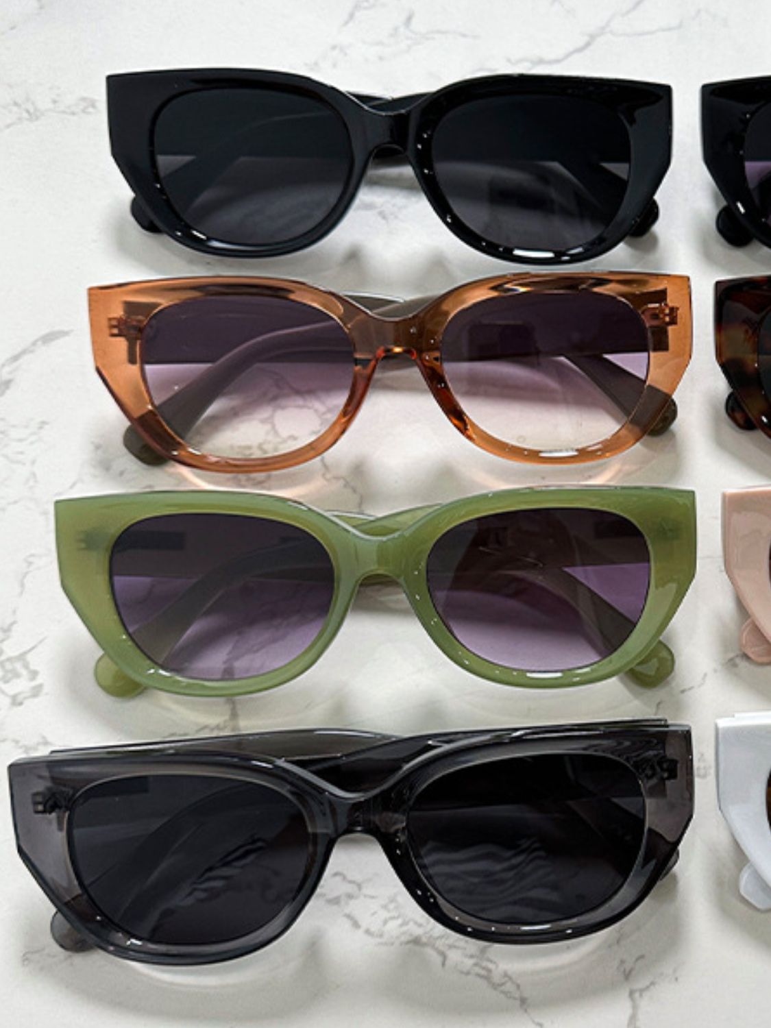 Cat Eye Polycarbonate Frame Sunglasses-SUN GLASSES-[Adult]-[Female]-2022 Online Blue Zone Planet
