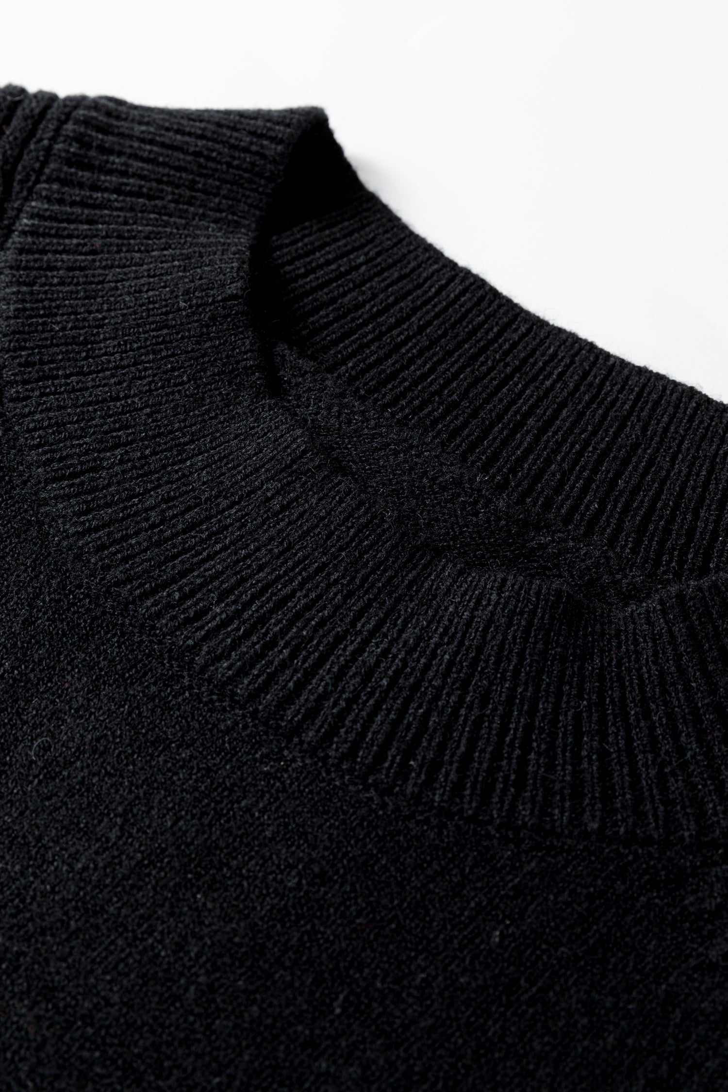 Black High Neck Puff Sleeve Sweater Pleated Mini Skirt 2pcs Knitted Outfit-TOPS / DRESSES-[Adult]-[Female]-2022 Online Blue Zone Planet