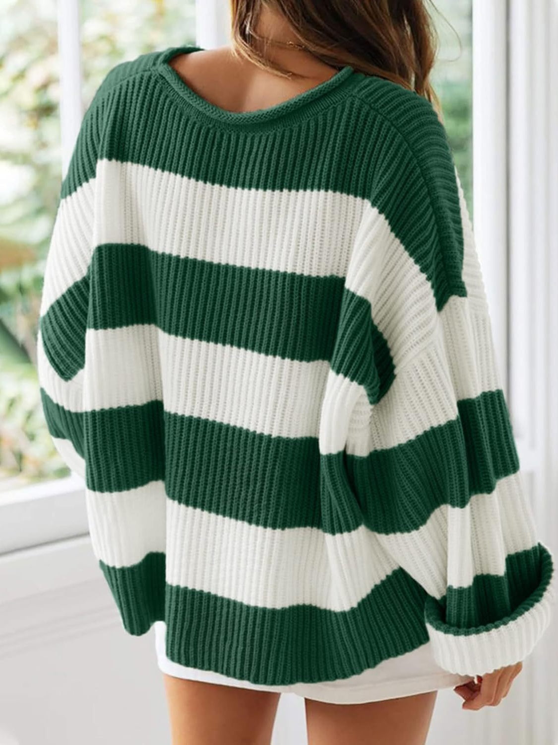 Round Neck Long Sleeve Sweater-NEW ARRIVALS-[Adult]-[Female]-2022 Online Blue Zone Planet