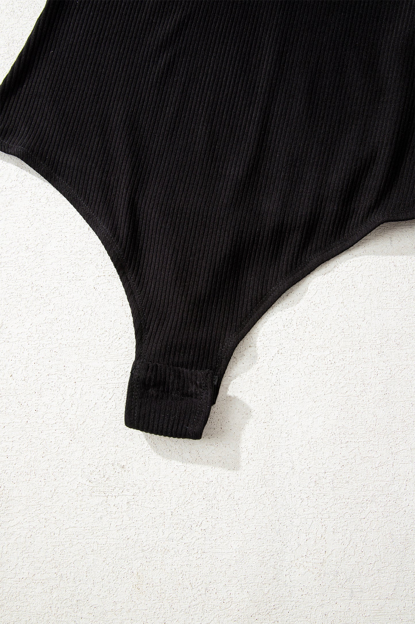 Black Ribbed Long Sleeve Crew Neck Solid Color Bodysuit-Tops/Bodysuits-[Adult]-[Female]-2022 Online Blue Zone Planet