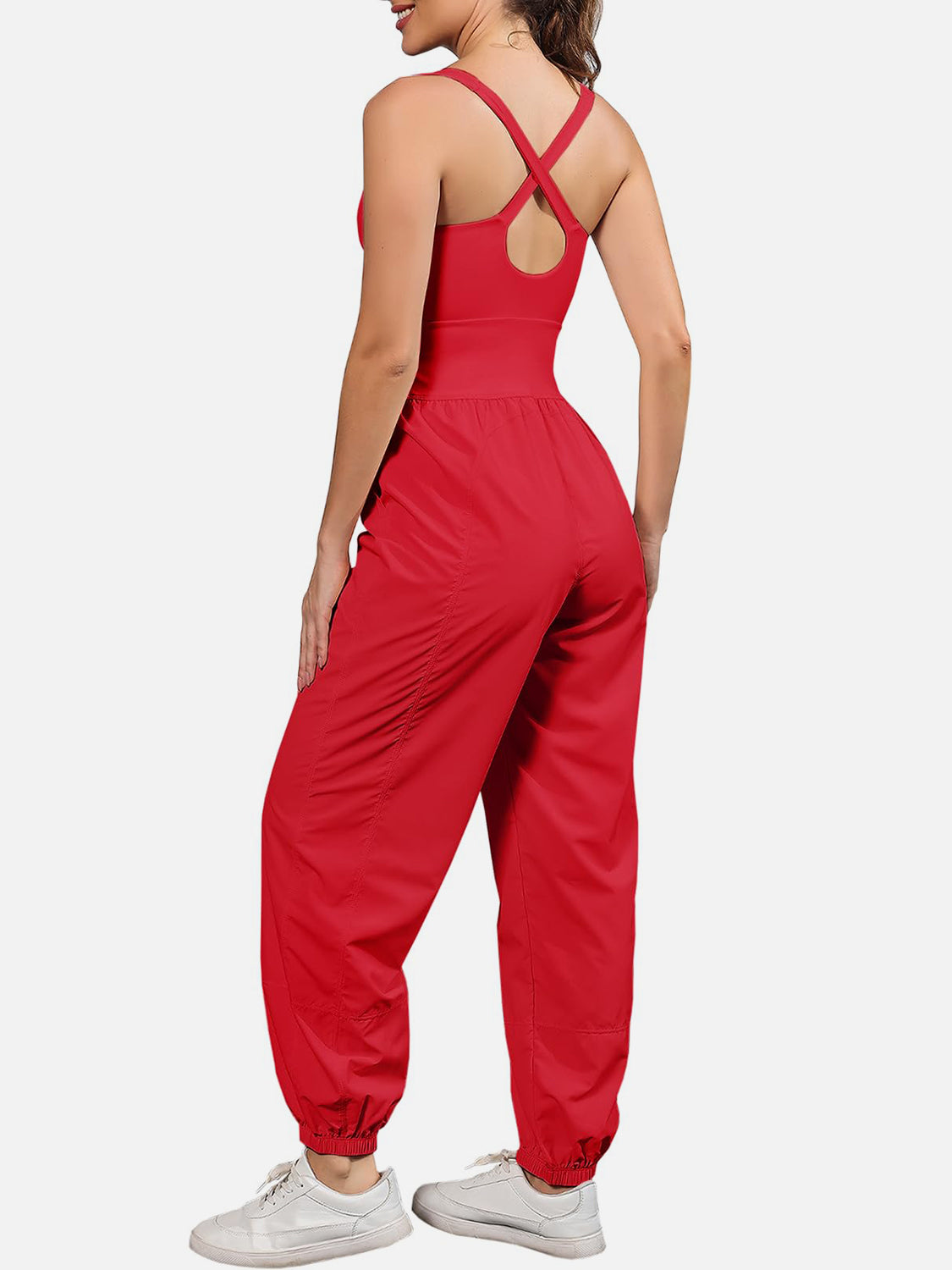 Cutout Scoop Neck Wide Strap Jumpsuit-TOPS / DRESSES-[Adult]-[Female]-2022 Online Blue Zone Planet