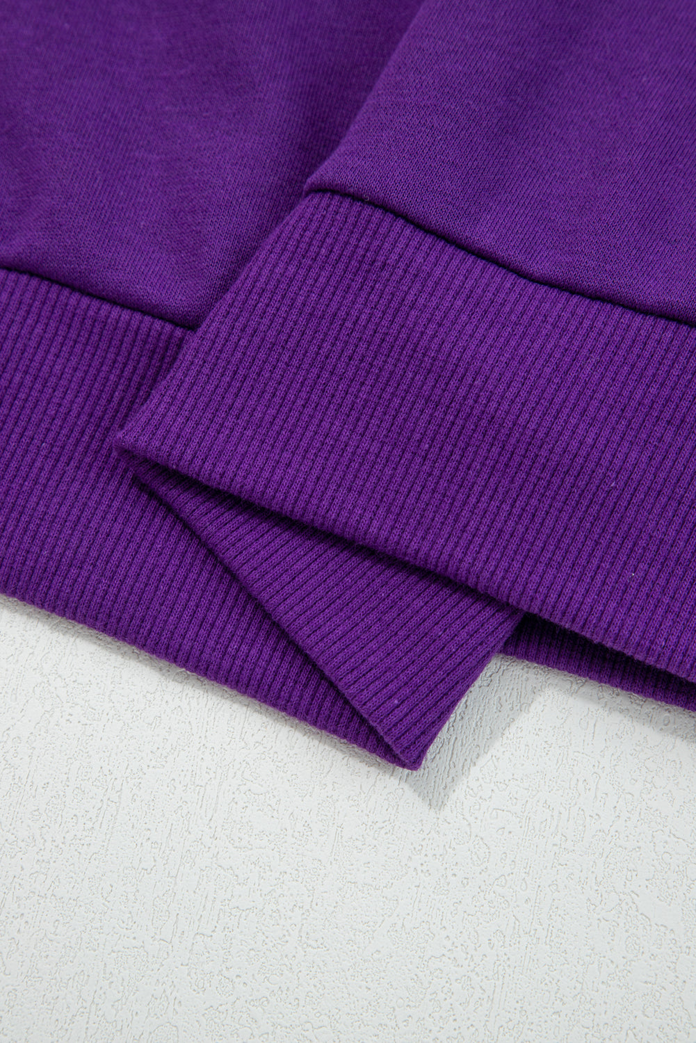 Tillandsia Purple Varsity Stripe Detail Drop Shoulder Pullover Mini Skirt Set-Two Piece Sets/Two Piece Dresses-[Adult]-[Female]-2022 Online Blue Zone Planet