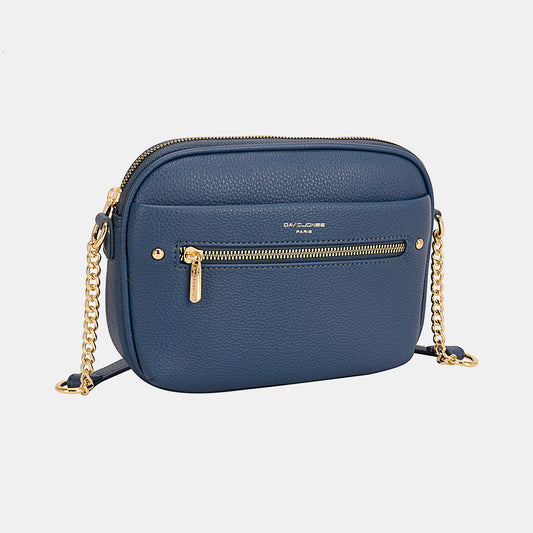 David Jones Chain Detail Small Crossbody Bag-HANDBAGS-[Adult]-[Female]-Navy-One Size-2022 Online Blue Zone Planet