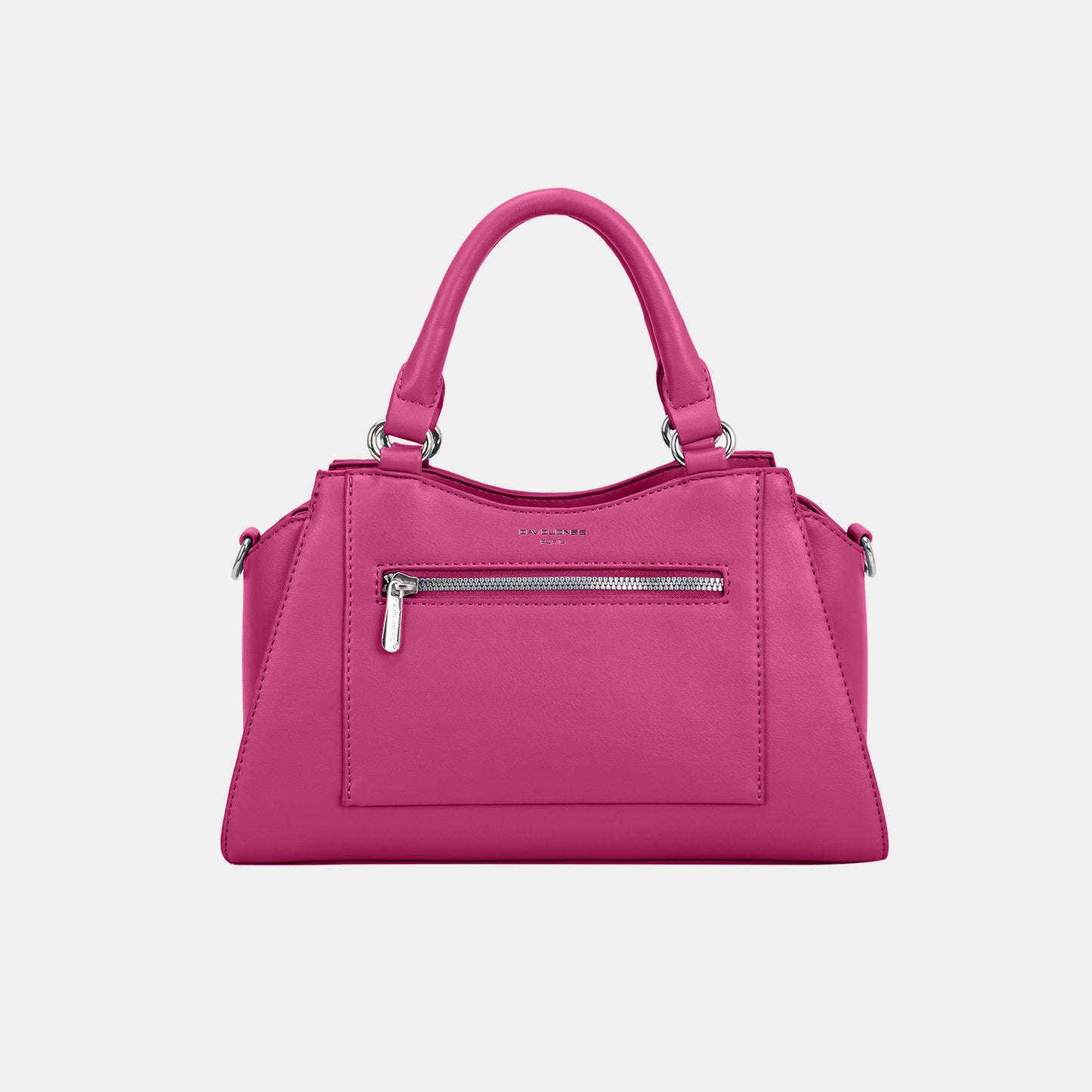 David Jones PU Leather Handbag-HANDBAGS-[Adult]-[Female]-Rose Red-One Size-2022 Online Blue Zone Planet