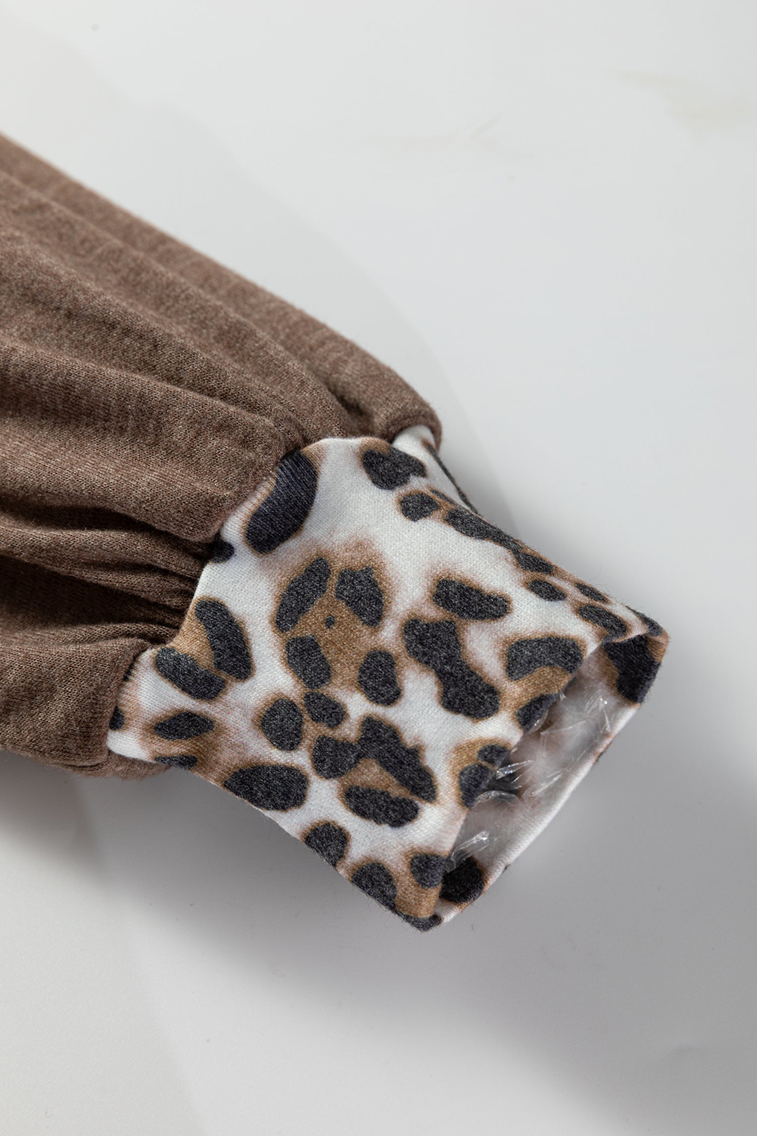 Gray Color Block Leopard Patchwork Dolman Sleeve High Low Baggy Sweatshirt-Tops/Sweatshirts & Hoodies-[Adult]-[Female]-2022 Online Blue Zone Planet