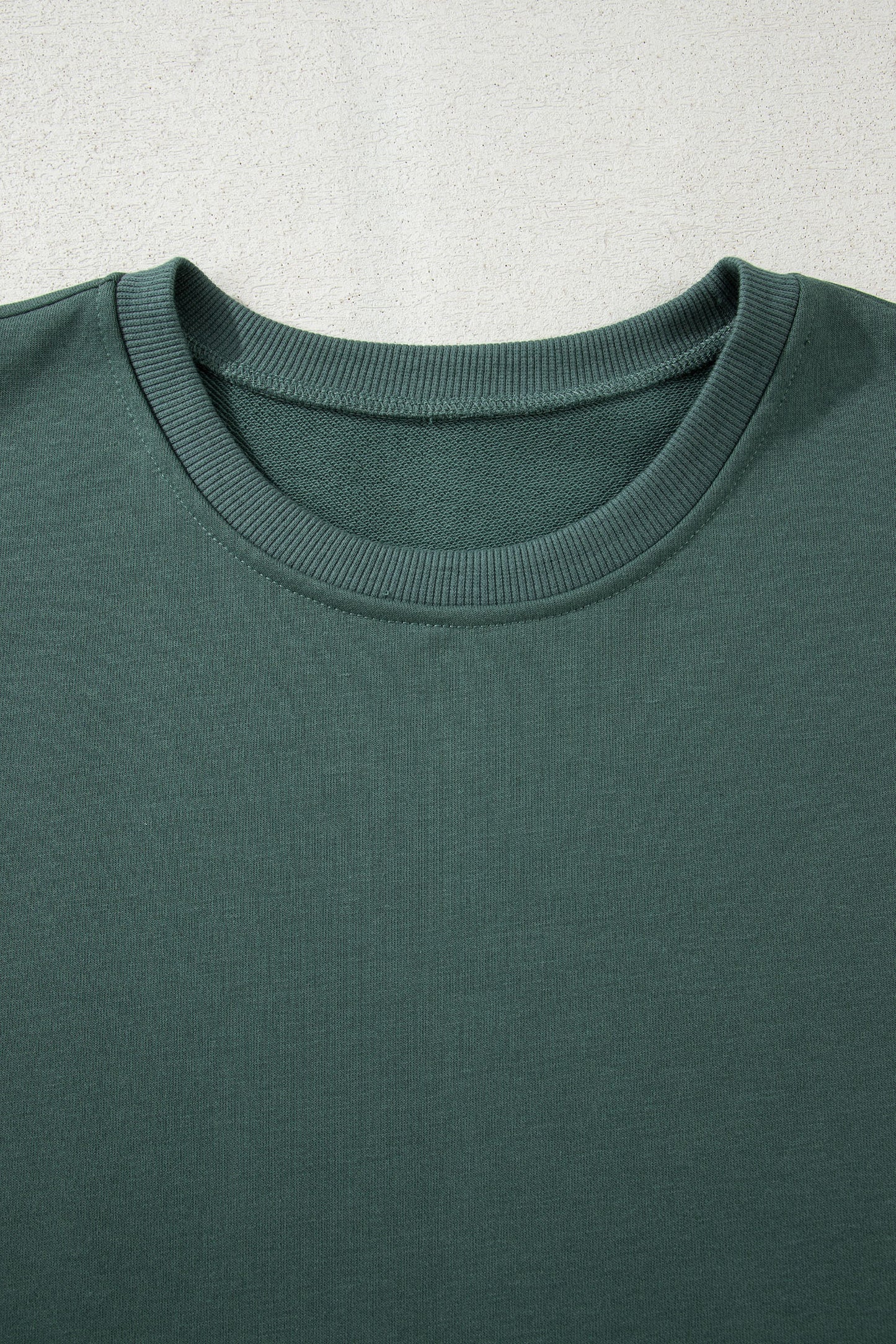 Green Bay Solid Color Oversize Slit Sweatshirt Ribbed Leggings 2pcs Set-Two Piece Sets/Pant Sets-[Adult]-[Female]-2022 Online Blue Zone Planet