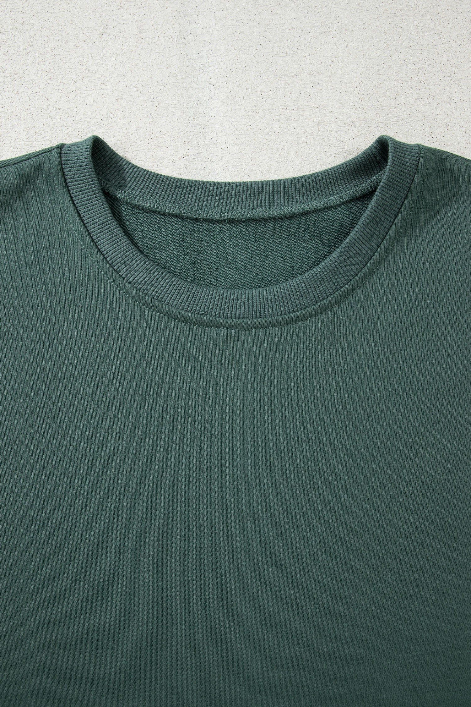 Green Bay Solid Color Oversize Slit Sweatshirt Ribbed Leggings 2pcs Set-Two Piece Sets/Pant Sets-[Adult]-[Female]-2022 Online Blue Zone Planet