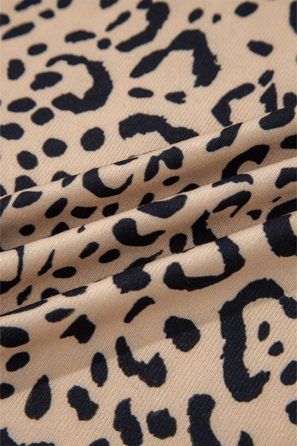 Khaki Leopard Print Long Batwing Sleeve Loose Top-Tops/Long Sleeve Tops-[Adult]-[Female]-2022 Online Blue Zone Planet