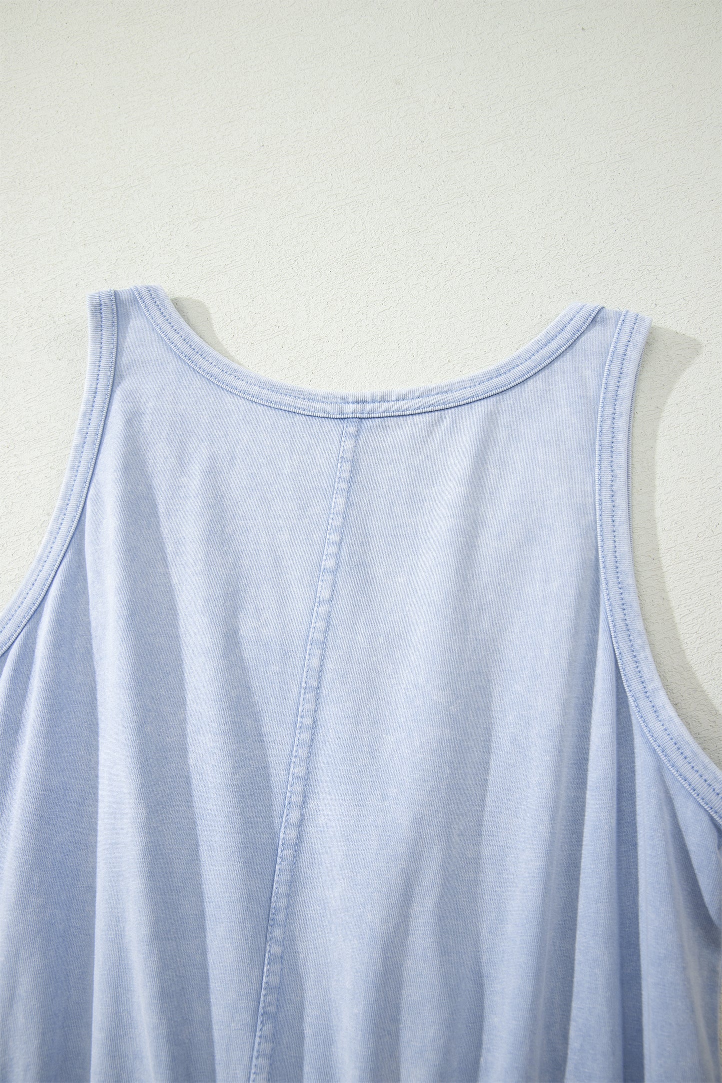 Ashleigh Blue Mineral Wash U Neck Elastic Waist Sleeveless Mini Dress-TOPS / DRESSES-[Adult]-[Female]-2022 Online Blue Zone Planet