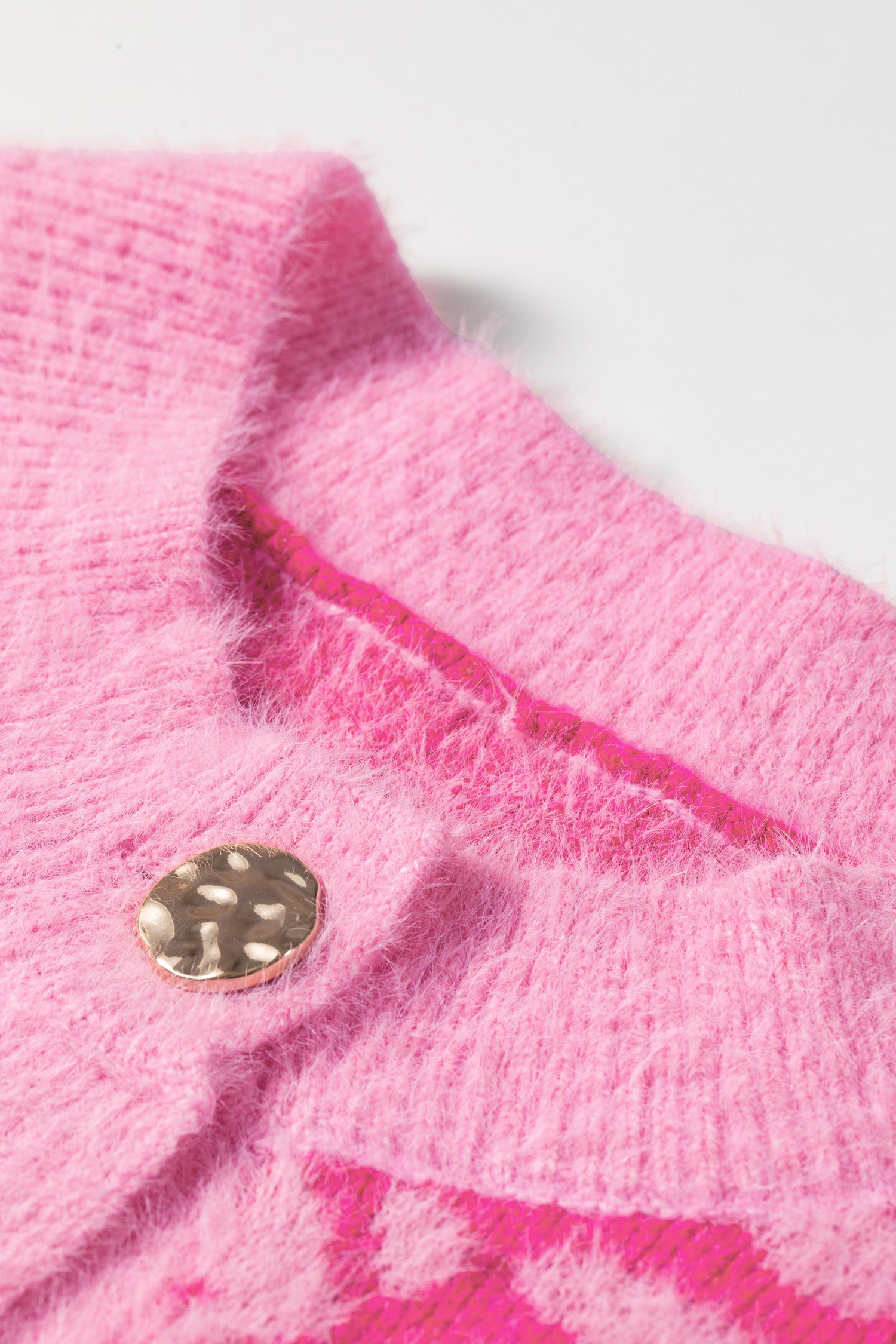 Pink Leopard Print Knit Sleeveless Regular Wash Sweater Vest-Sweaters & Cardigans/Sweater Vests-[Adult]-[Female]-2022 Online Blue Zone Planet