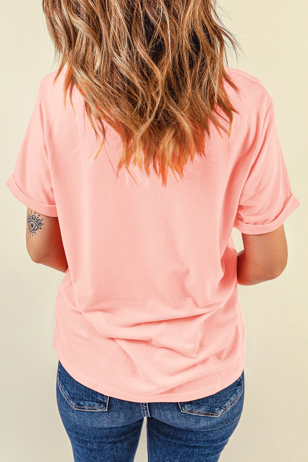 Bright Green Casual Plain Crew Neck Tee-Tops/Tops & Tees-[Adult]-[Female]-2022 Online Blue Zone Planet